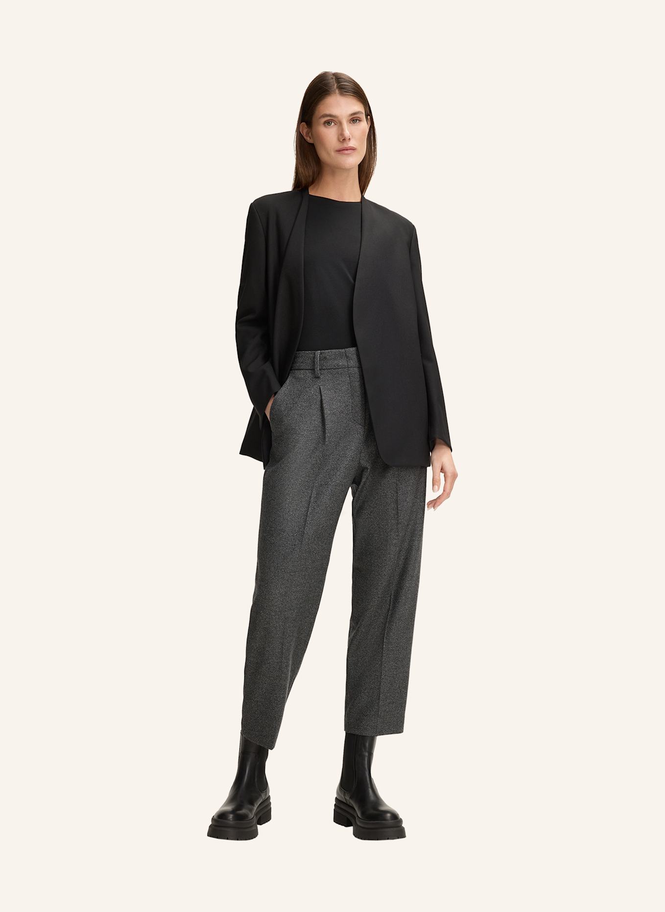 windsor. Bundfaltenhose: GRAU