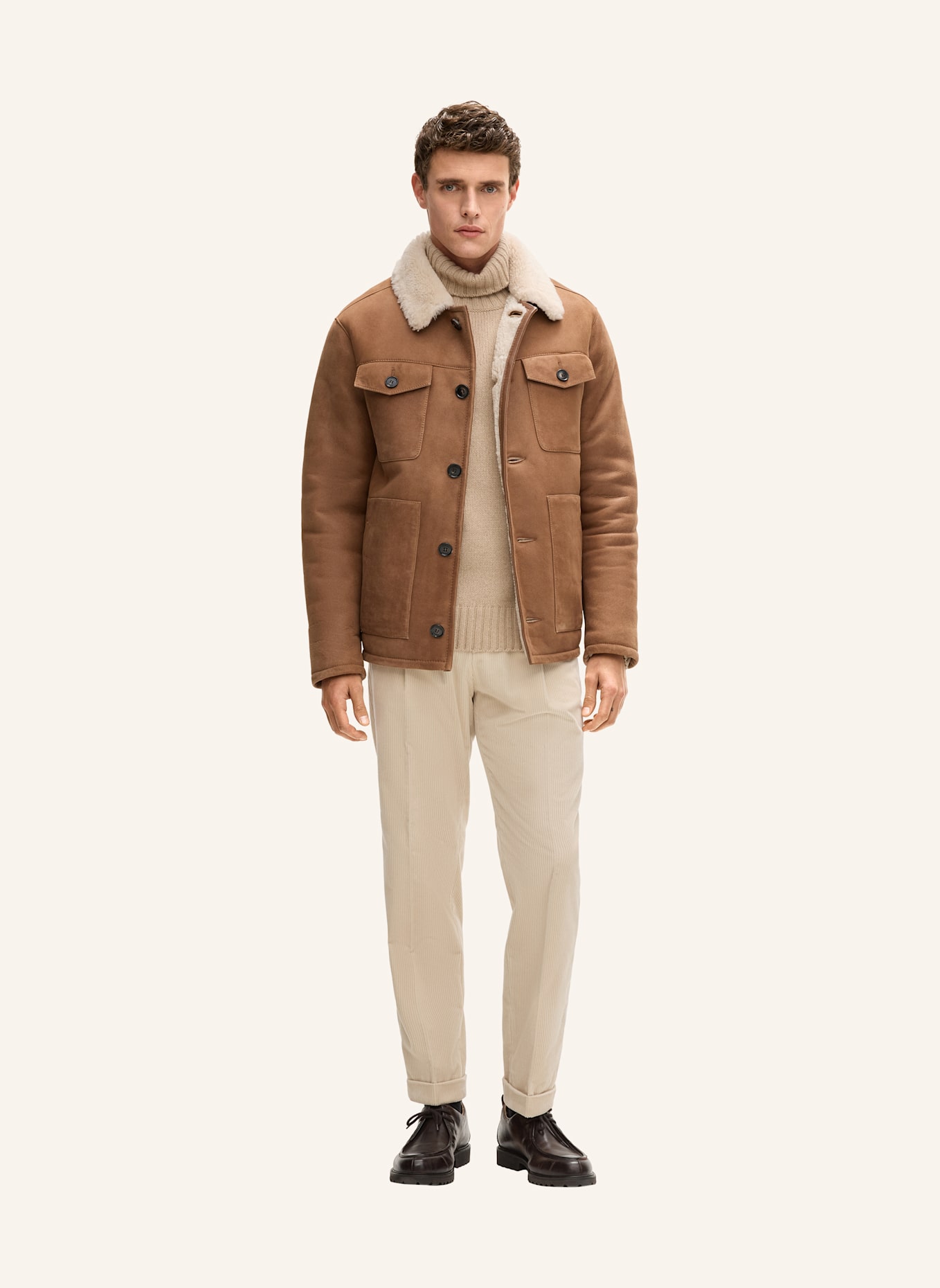 windsor. Lederjacke: CAMEL