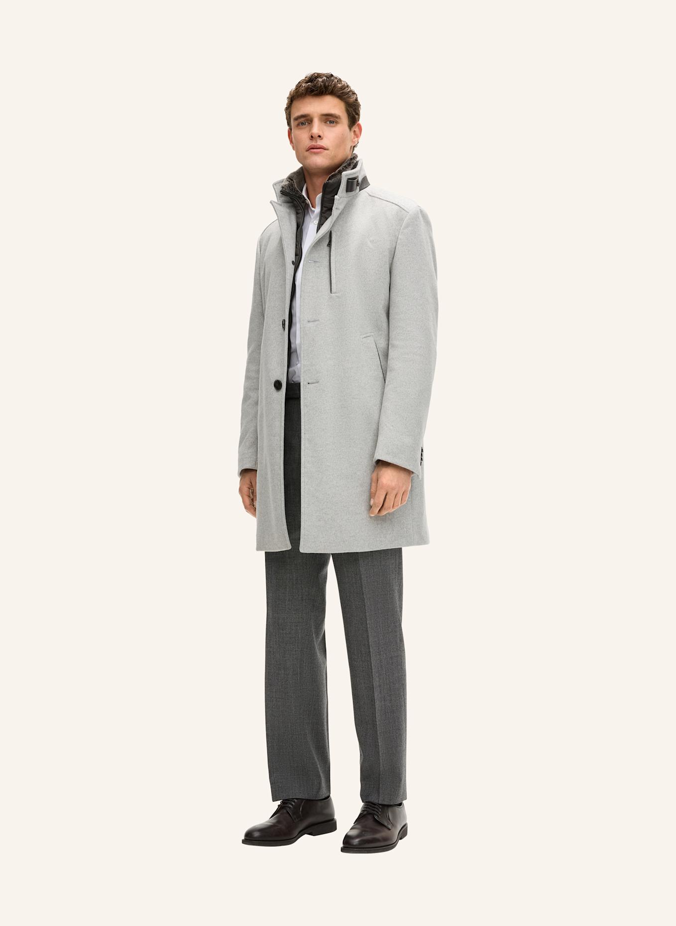 windsor. Wollmantel RIVANO3 mit herausnehmbarer Blende: HELLGRAU
