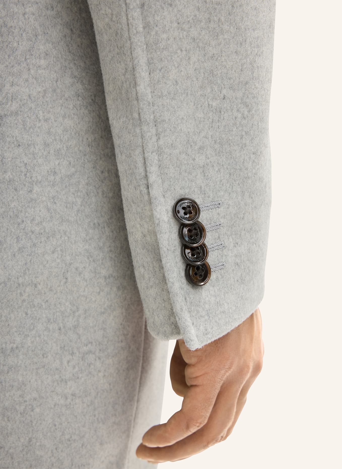 windsor. Wollmantel RIVANO3 mit herausnehmbarer Blende: HELLGRAU