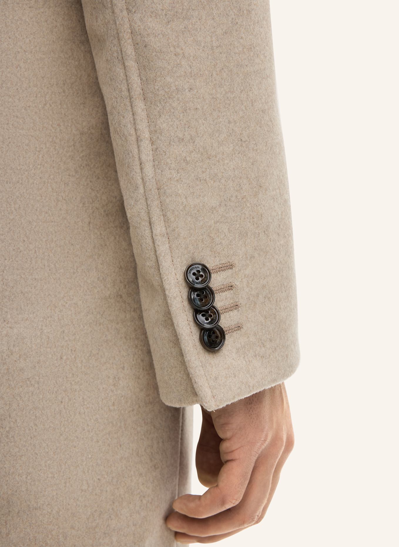 windsor. Wollmantel RIVANO3 mit herausnehmbarer Blende: BEIGE