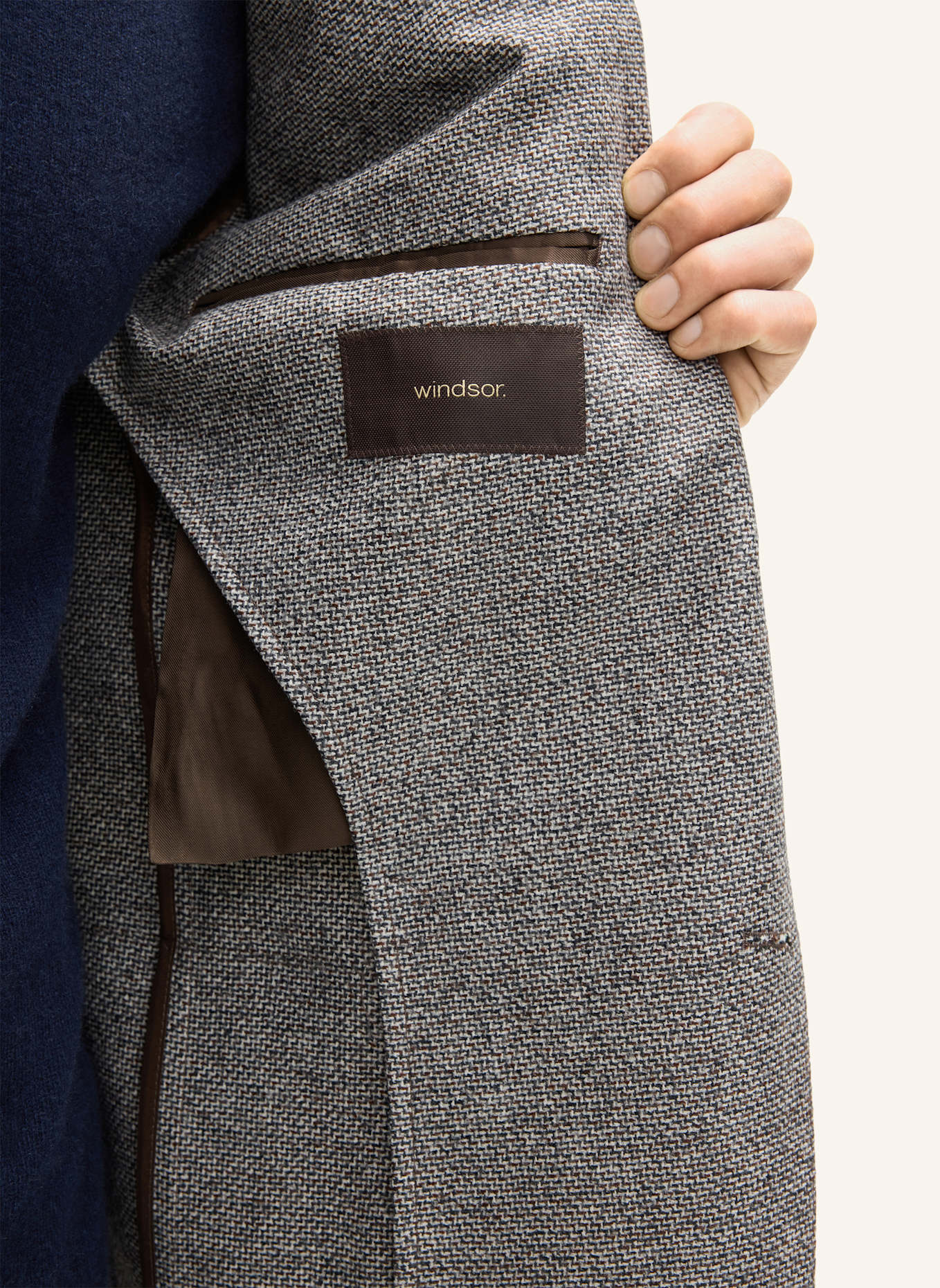 windsor. Sakko Shaped Fit: GRAU/ BRAUN