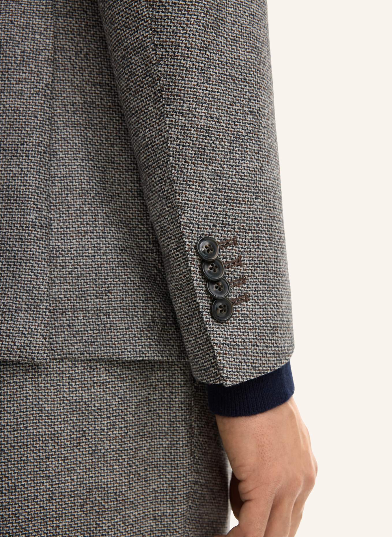 windsor. Sakko Shaped Fit: GRAU/ BRAUN