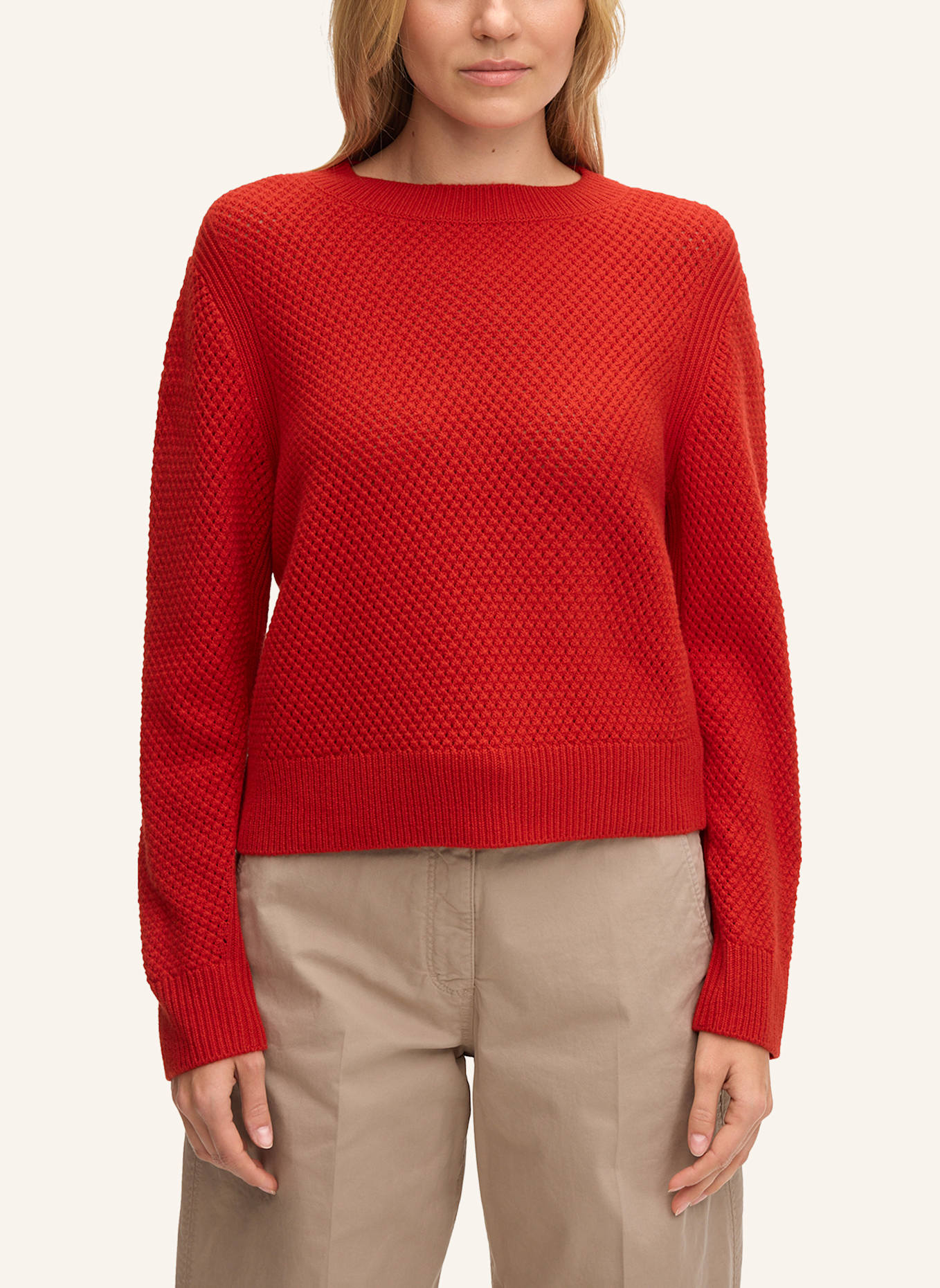 windsor. Strickpullover: ROT