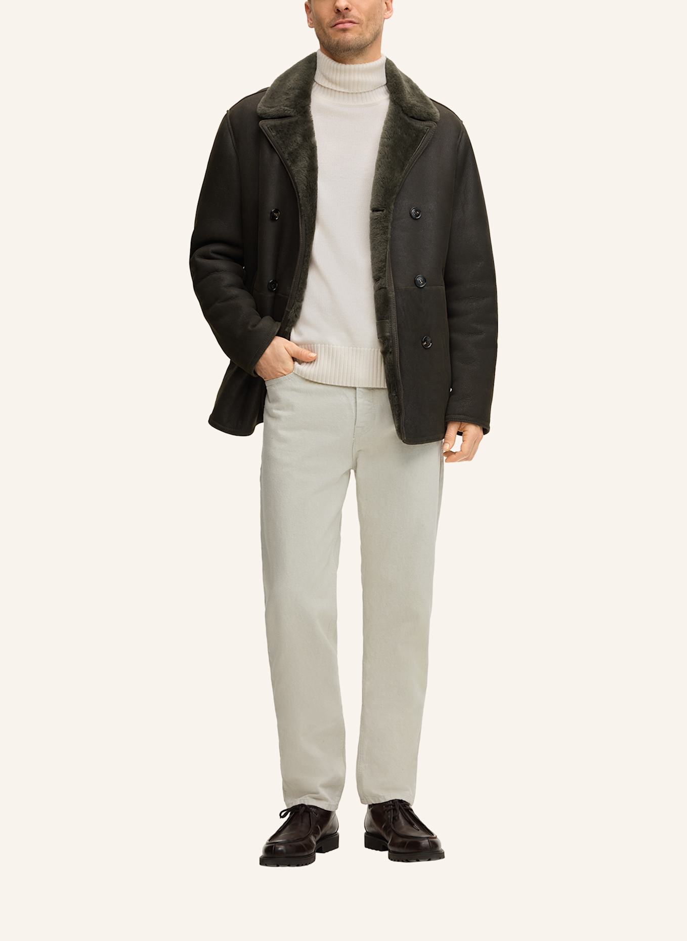 windsor. Lederjacke: GRÜN