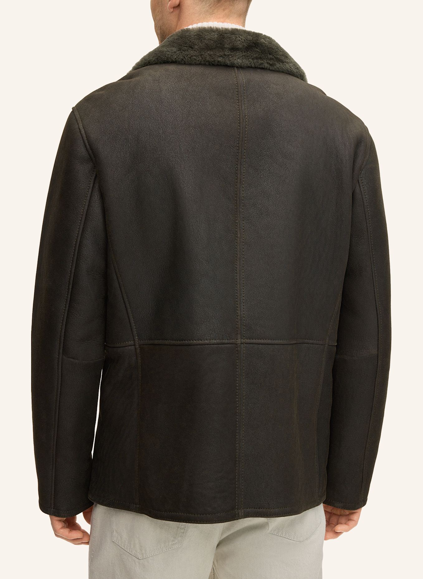 windsor. Lederjacke: GRÜN