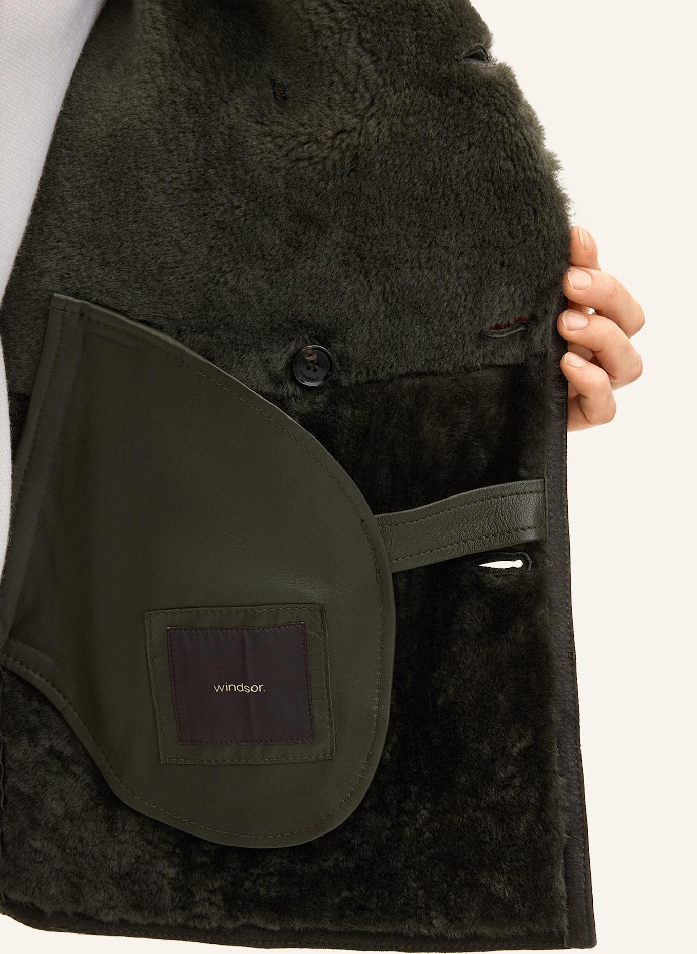 windsor. Lederjacke: GRÜN