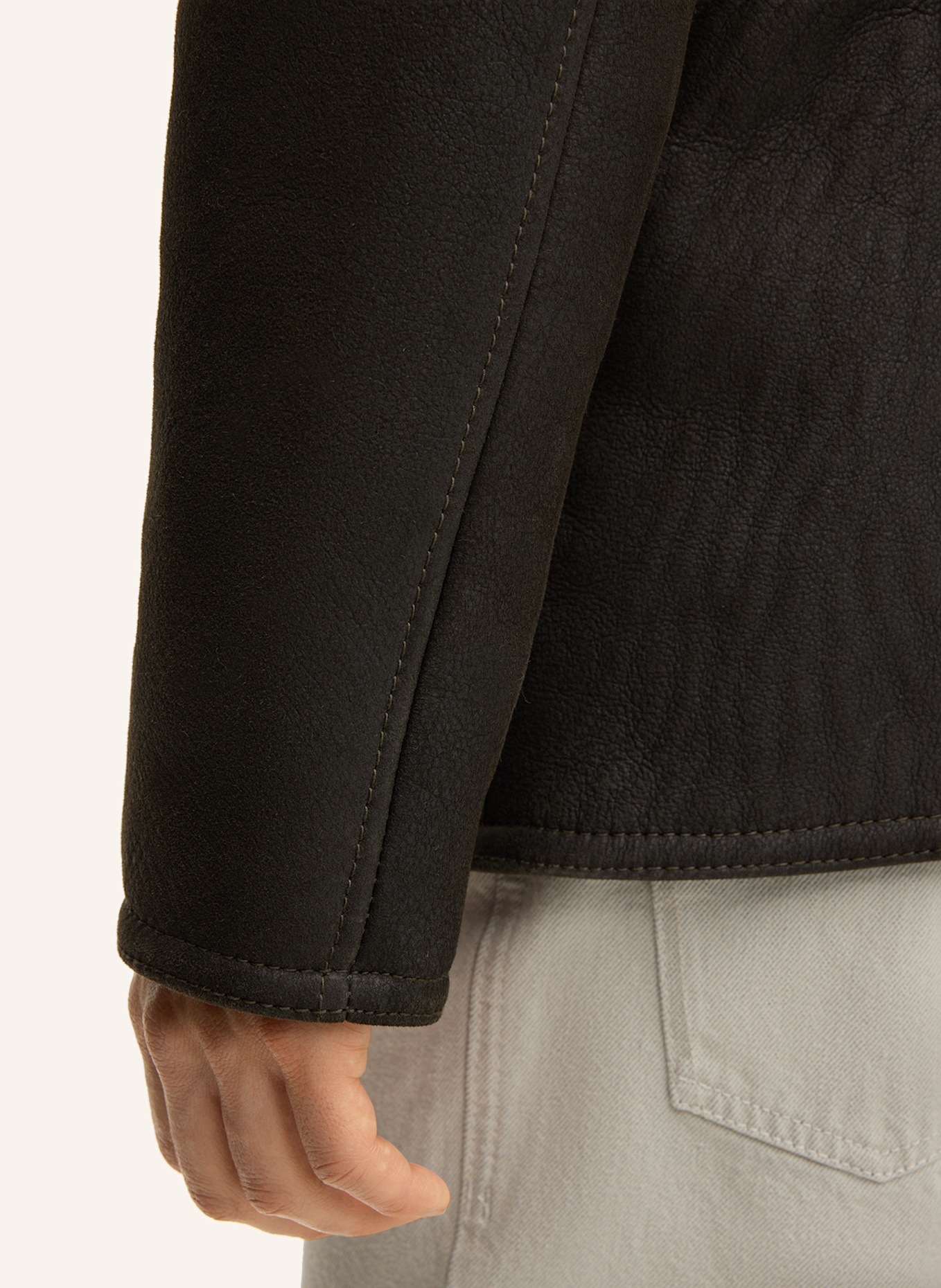 windsor. Lederjacke: GRÜN