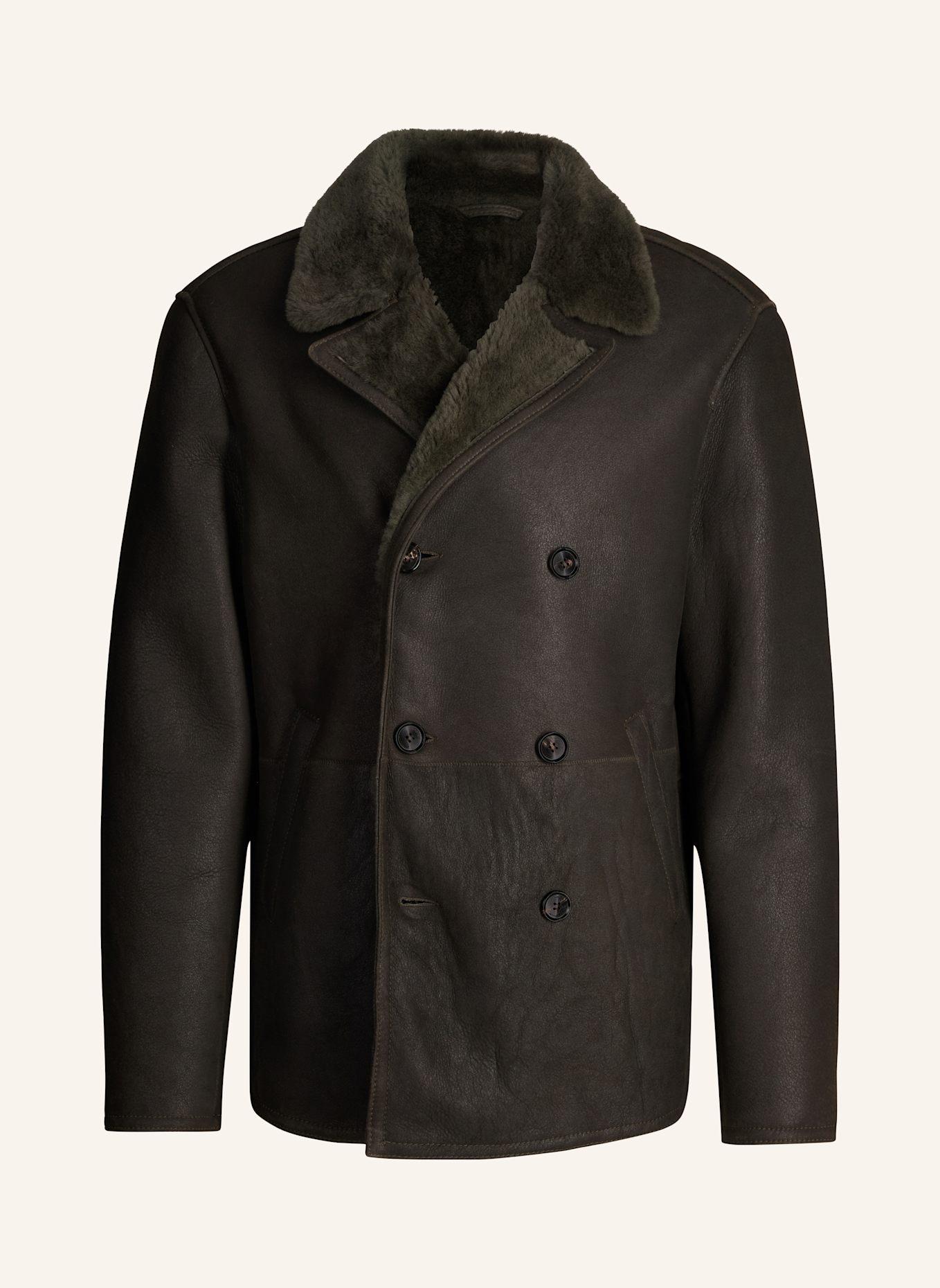 windsor. Lederjacke: GRÜN