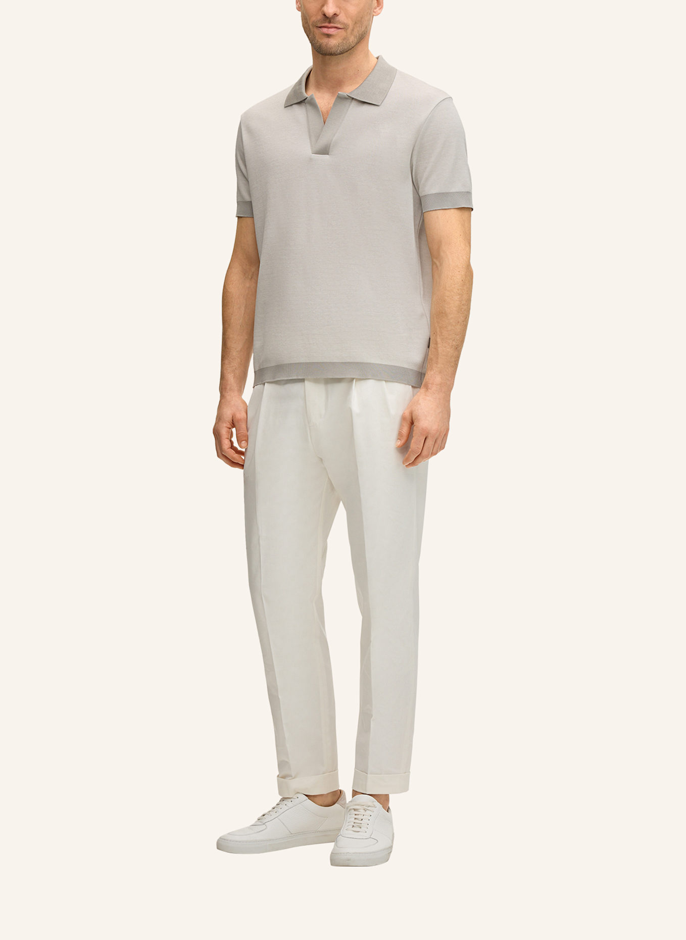 windsor. Poloshirt: GRAU