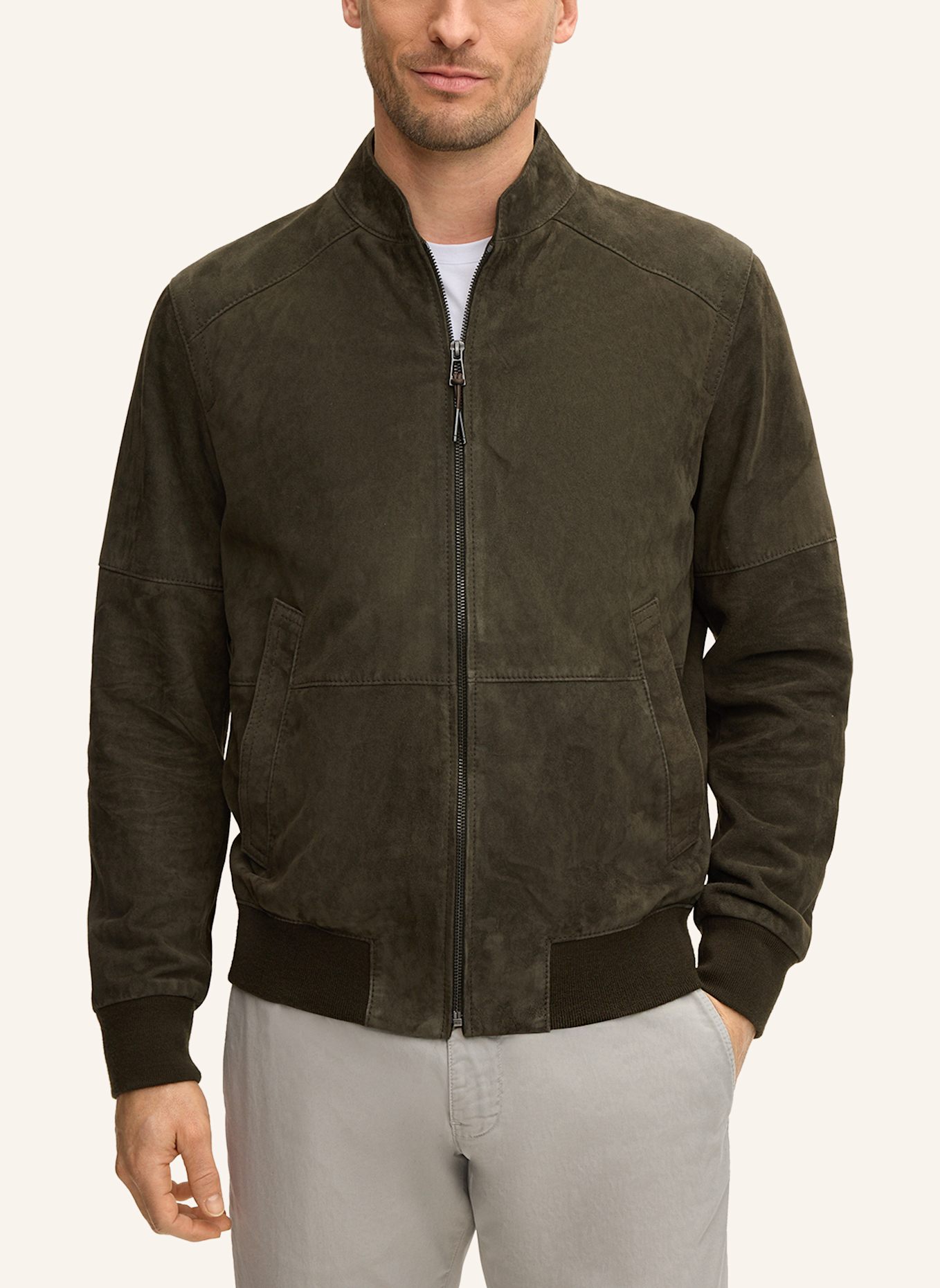 windsor. Lederblouson: OLIV