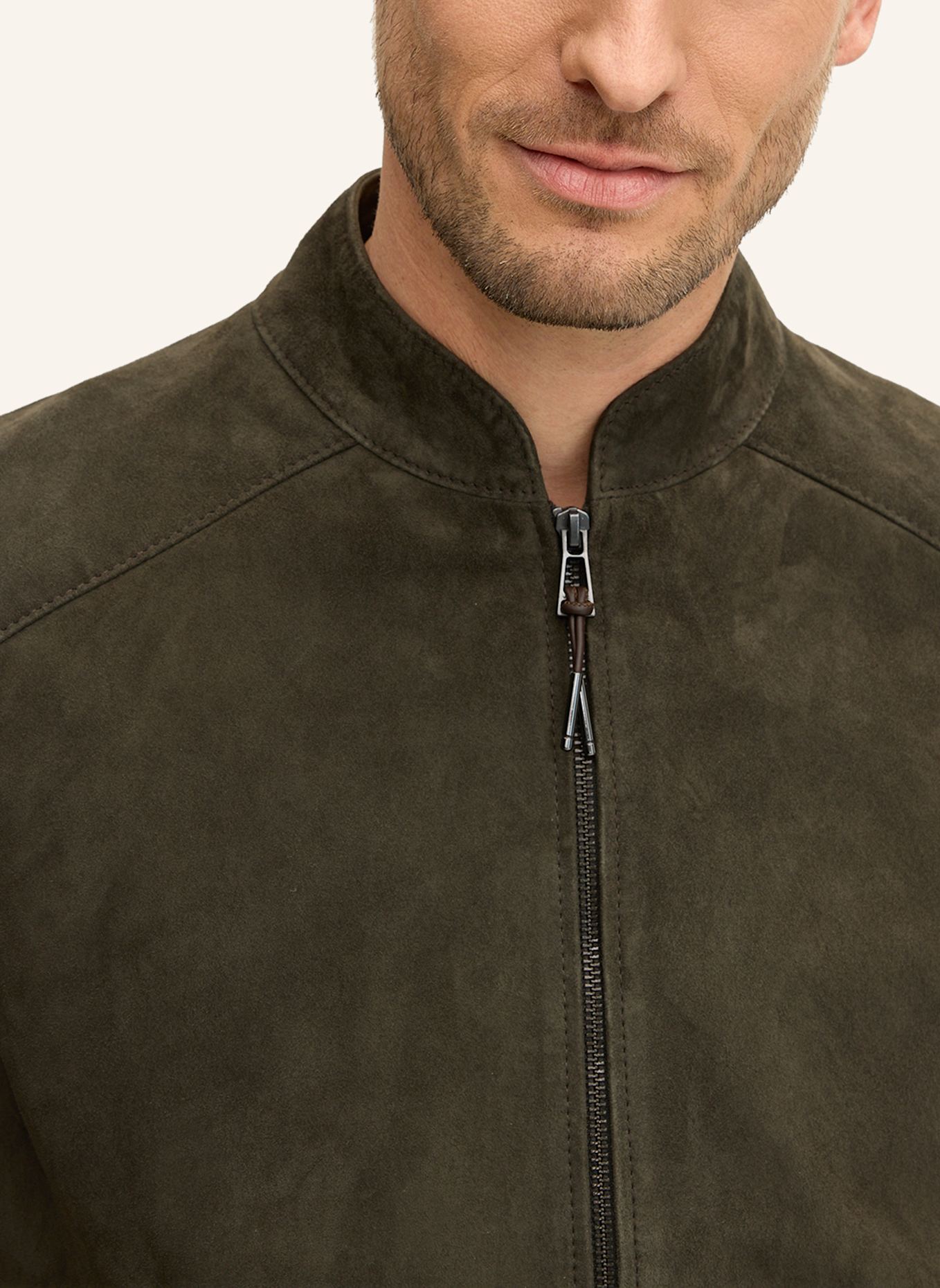 windsor. Lederblouson: OLIV