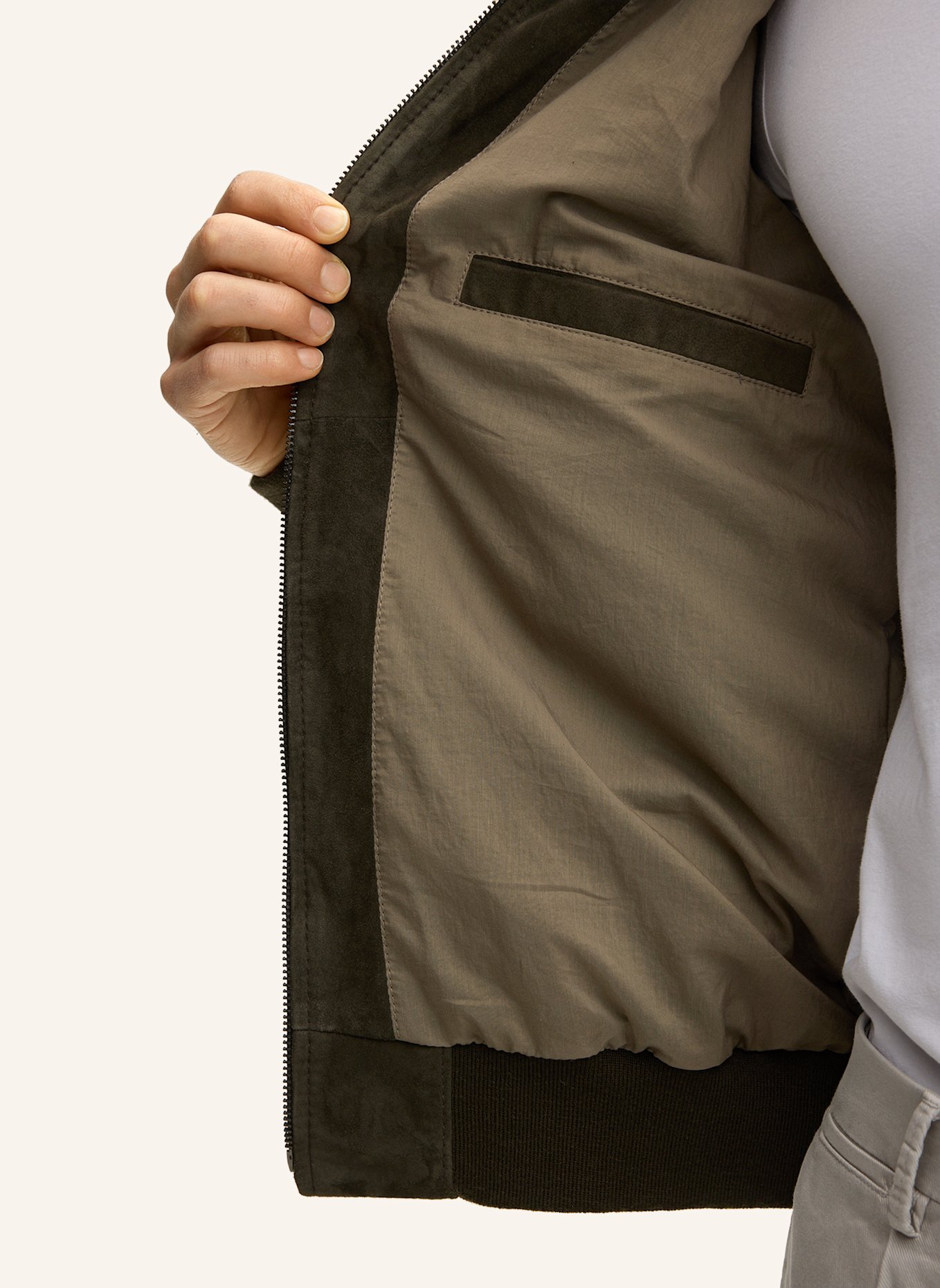 windsor. Lederblouson: OLIV