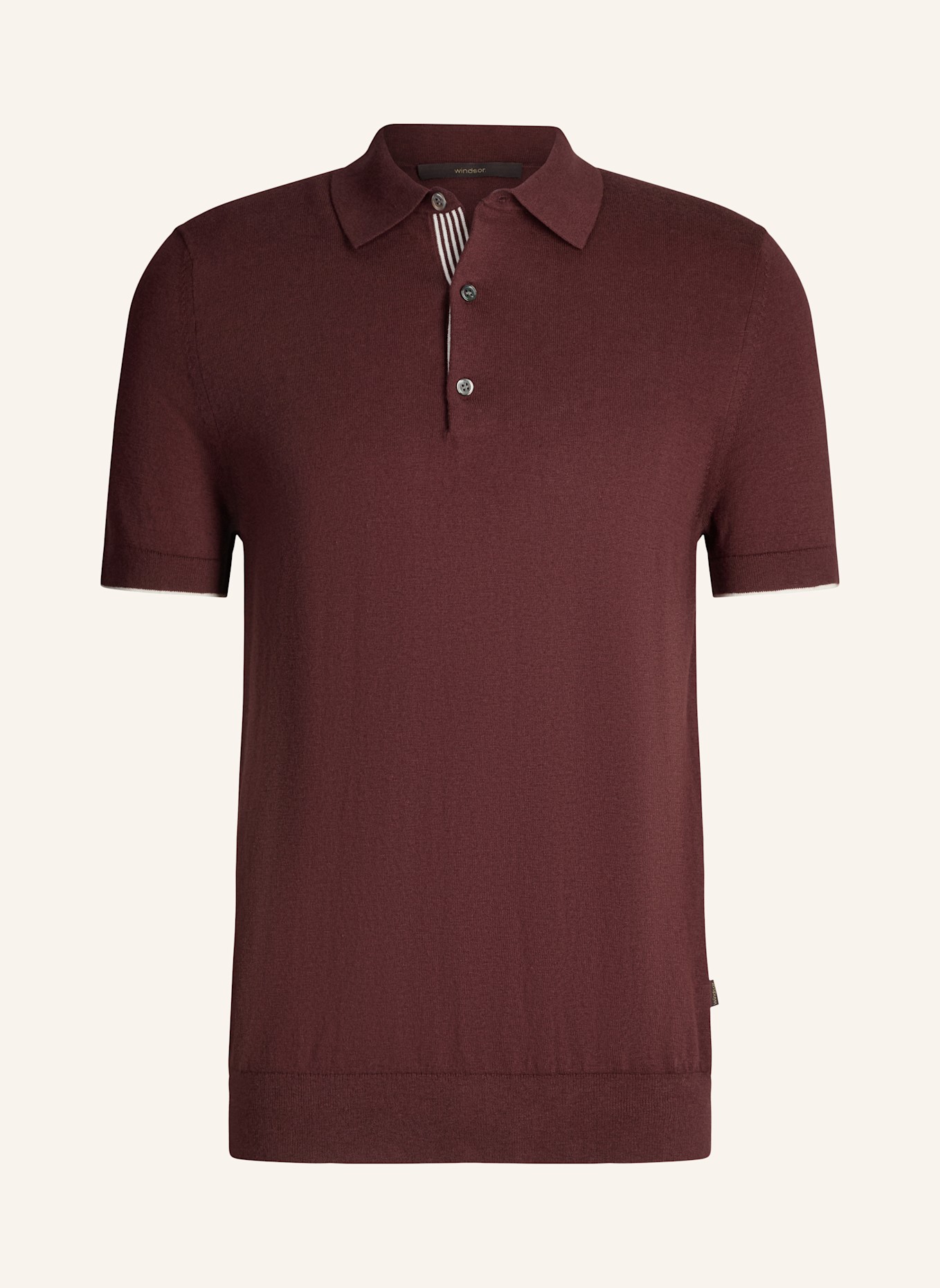 windsor. Poloshirt: ROT
