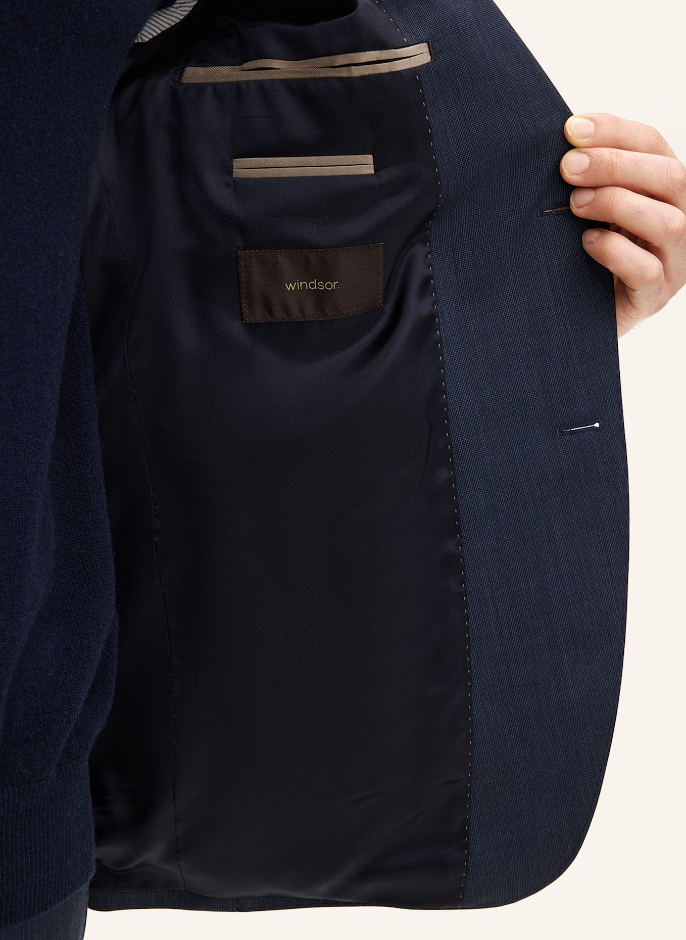 windsor. Anzug Shaped Fit: DUNKELBLAU