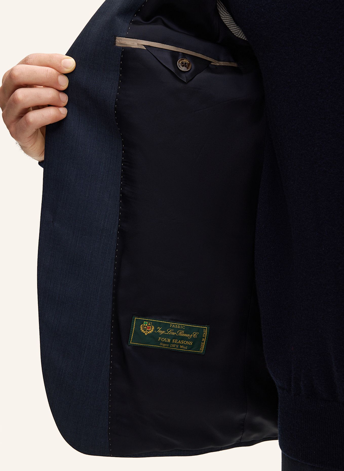 windsor. Anzug Shaped Fit: DUNKELBLAU