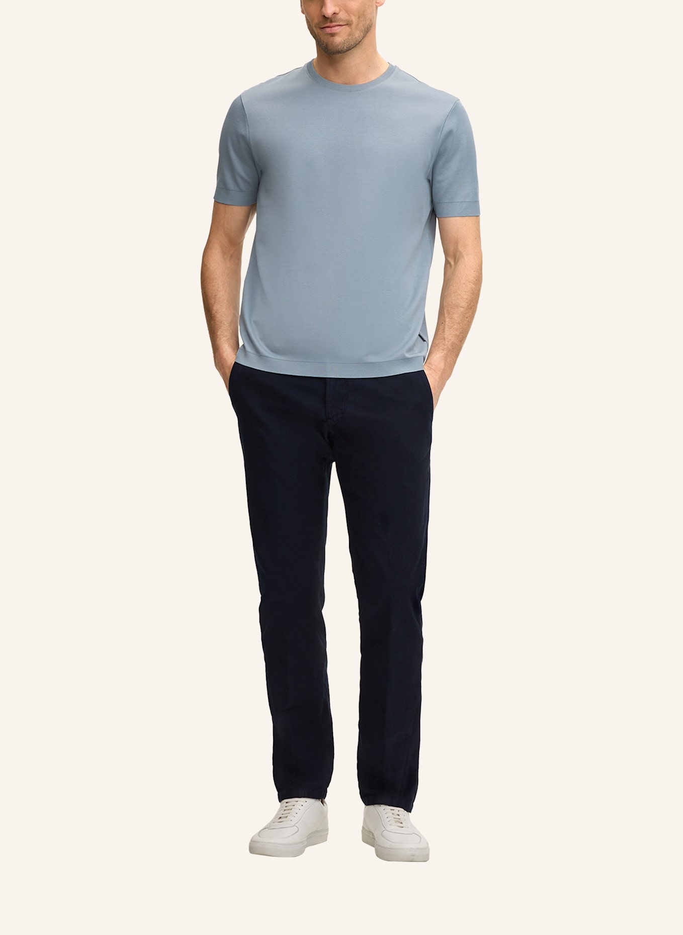 windsor. Chino Slim Fit: DUNKELBLAU