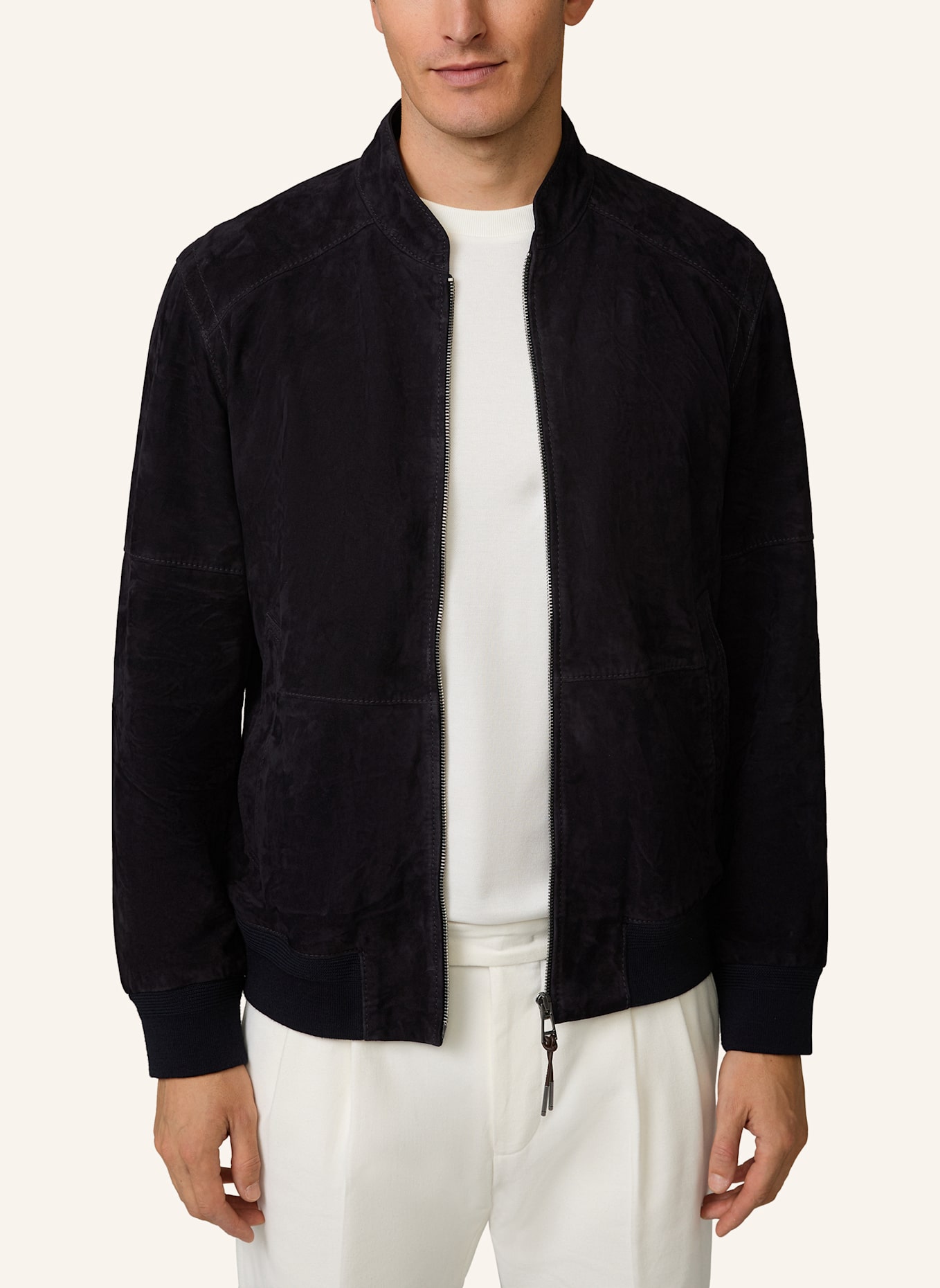 windsor. Lederblouson: DUNKELBLAU