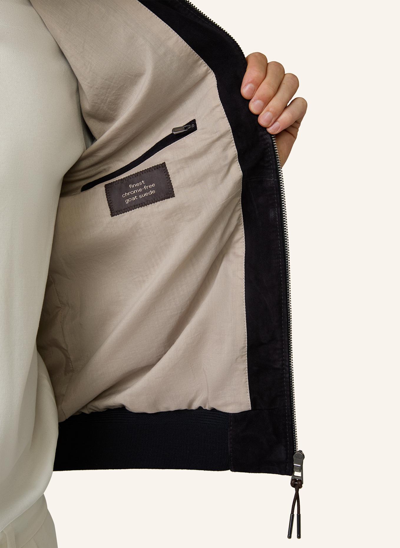 windsor. Lederblouson: DUNKELBLAU