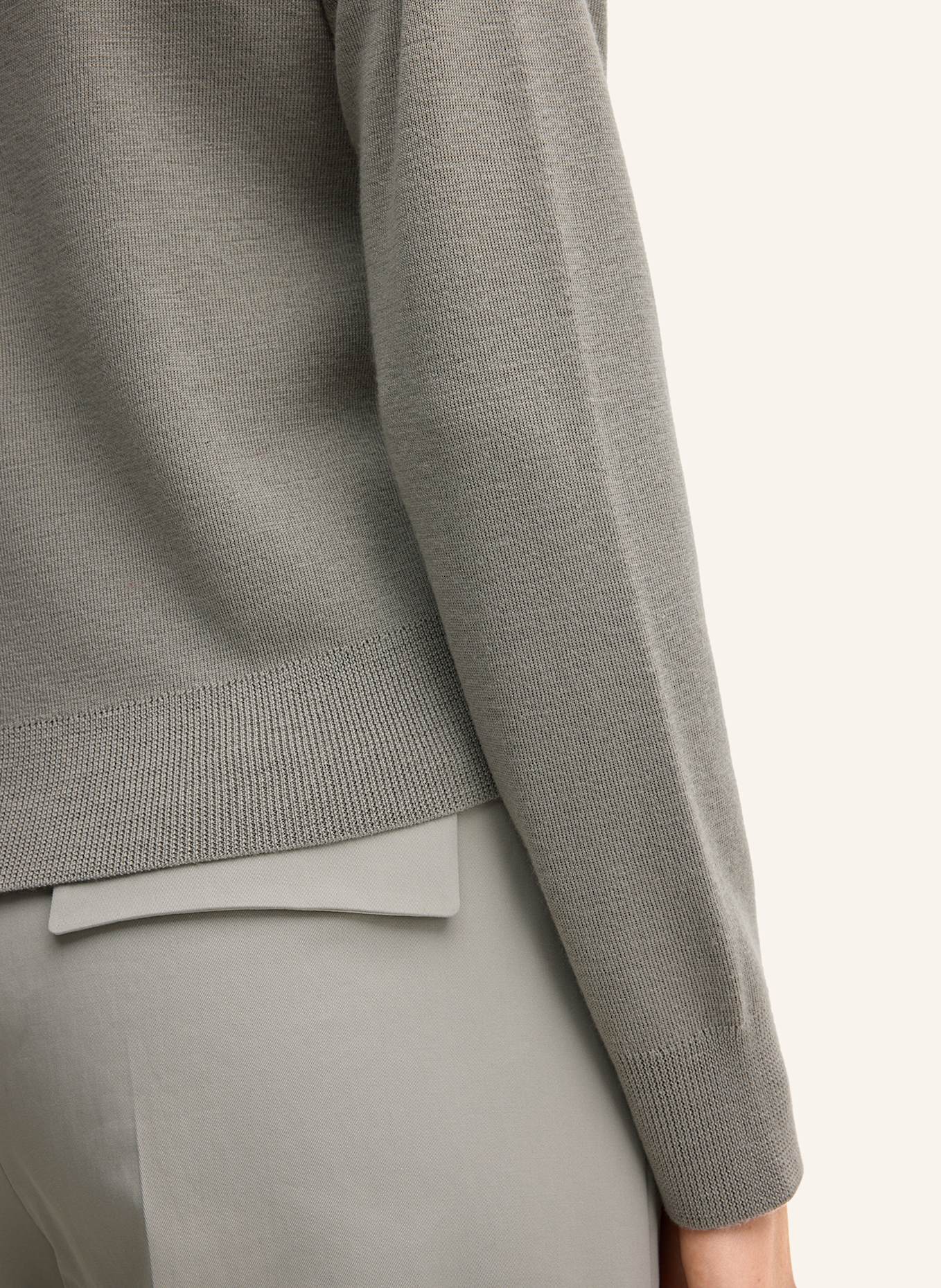 windsor. Langarm-Polo: GRAU