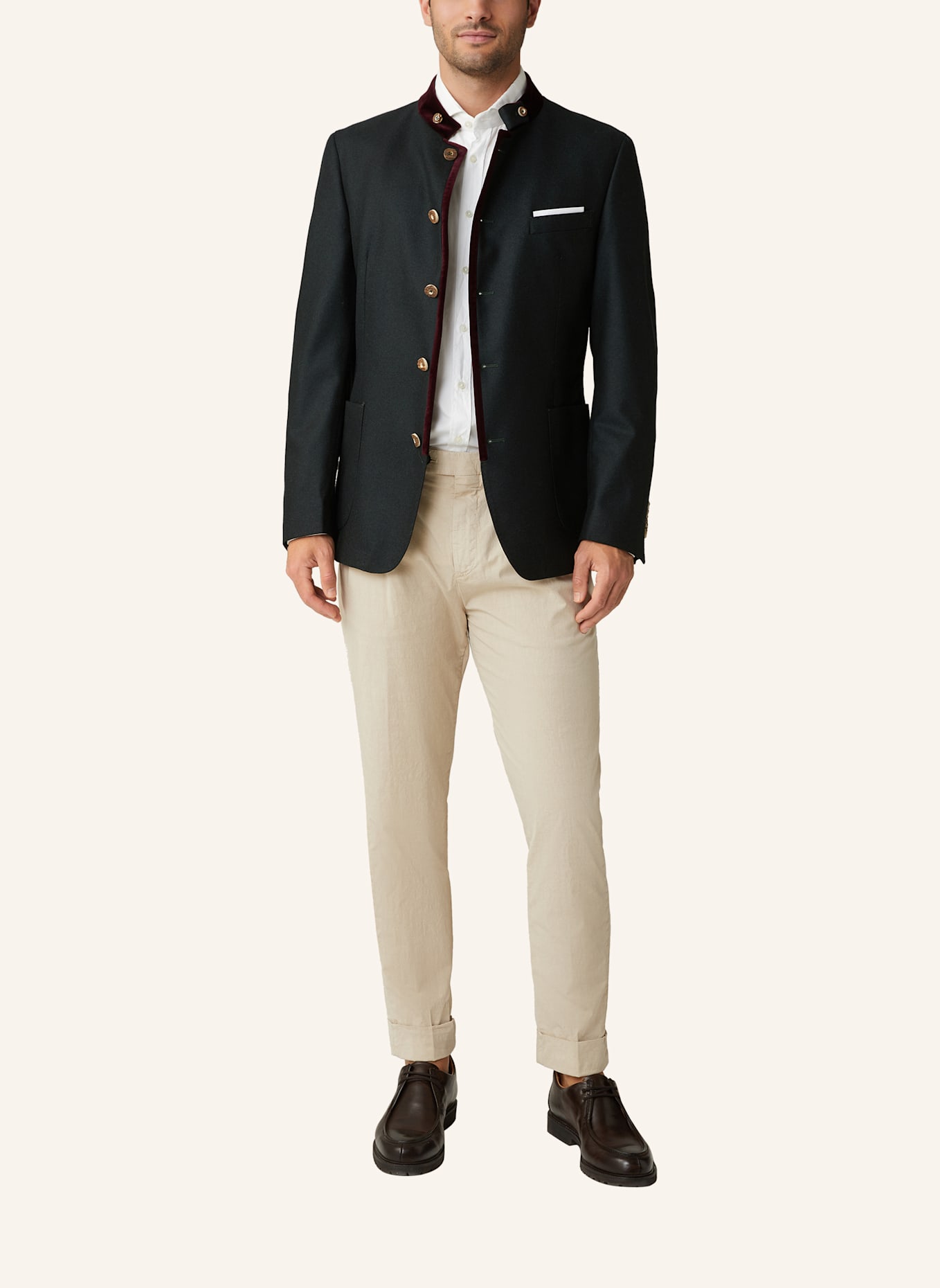 windsor. Janker: DUNKELGRÜN/ ROT