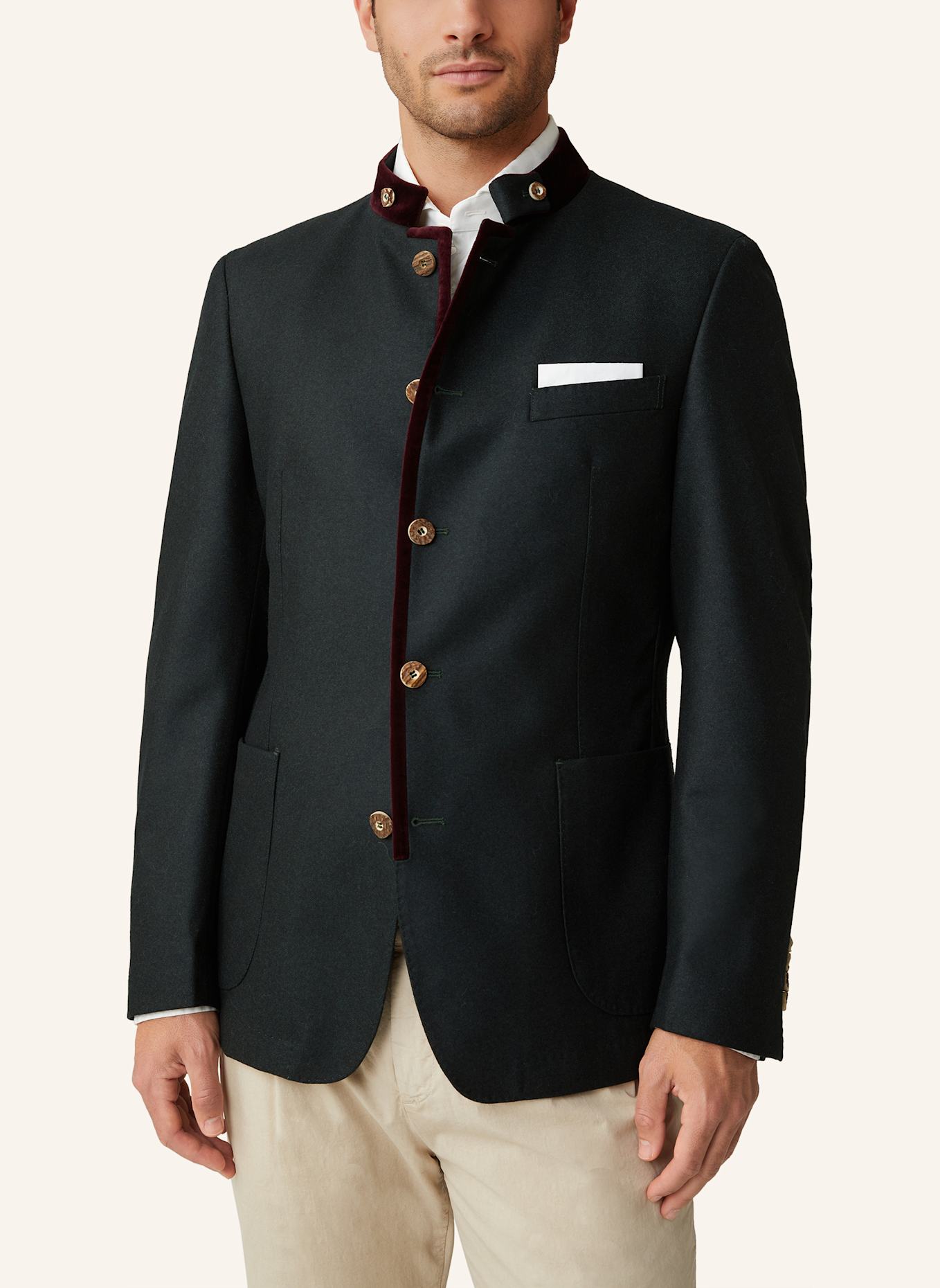 windsor. Janker: DUNKELGRÜN/ ROT