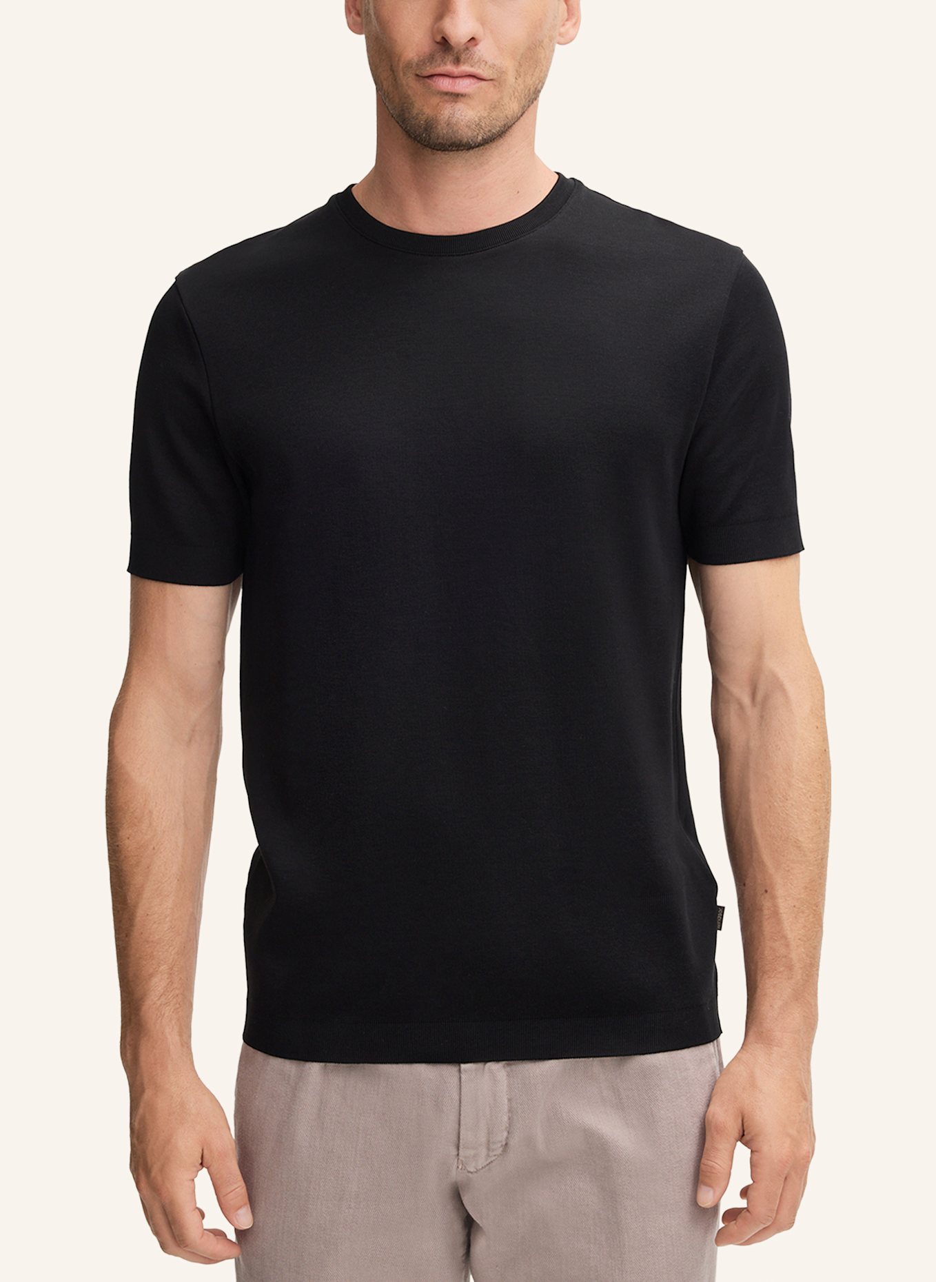 windsor. Strickshirt FLORO: SCHWARZ