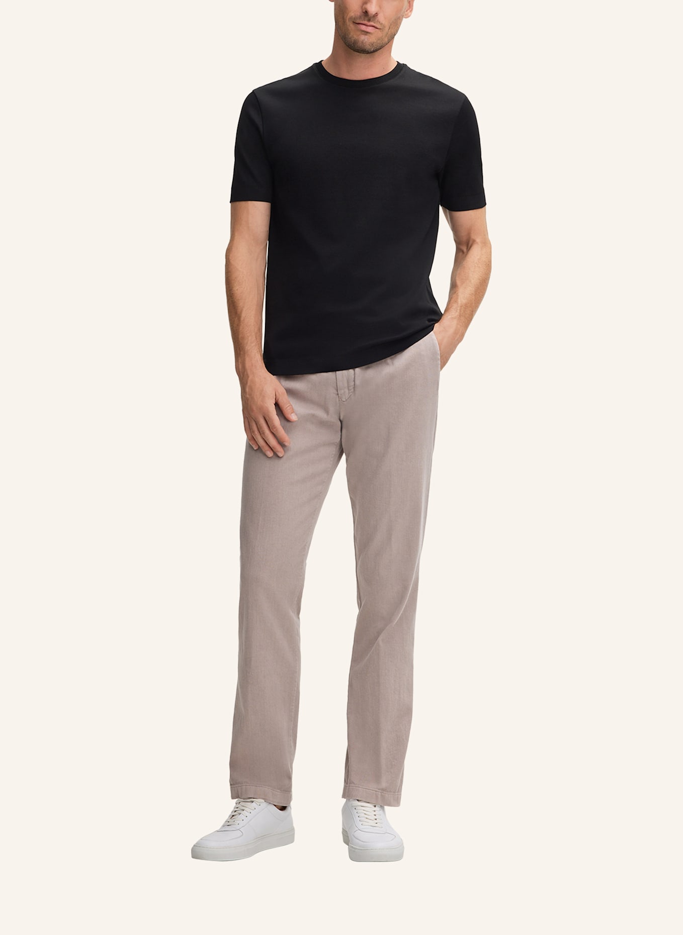 windsor. Strickshirt FLORO: SCHWARZ