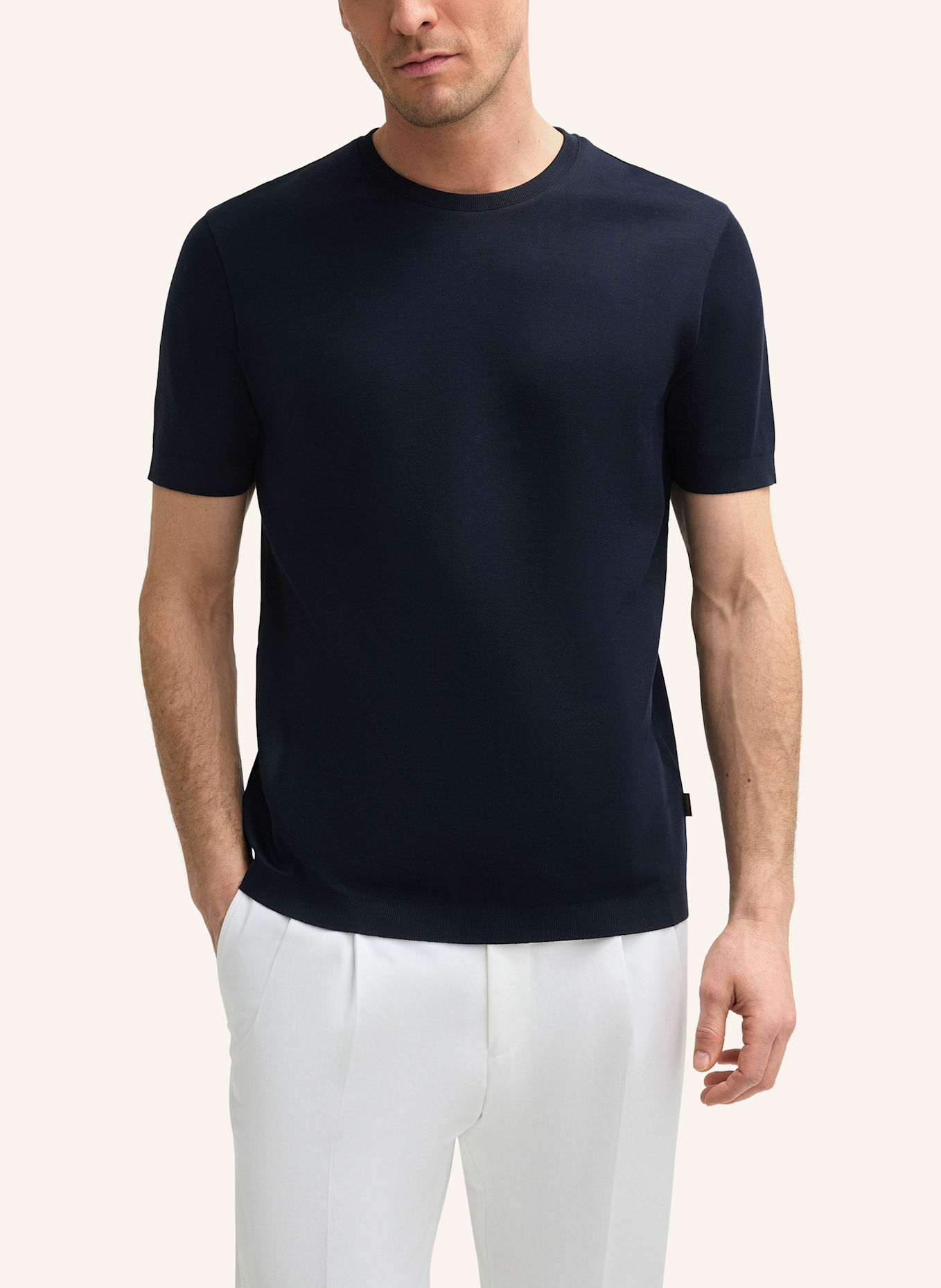 windsor. Strickshirt FLORO: DUNKELBLAU