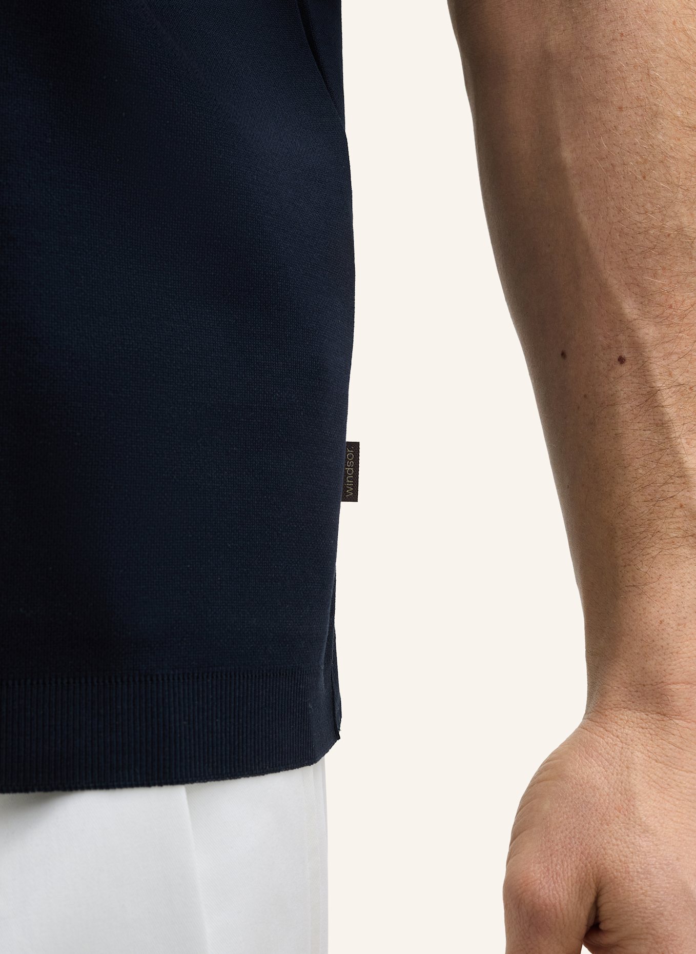 windsor. Strickshirt FLORO: DUNKELBLAU