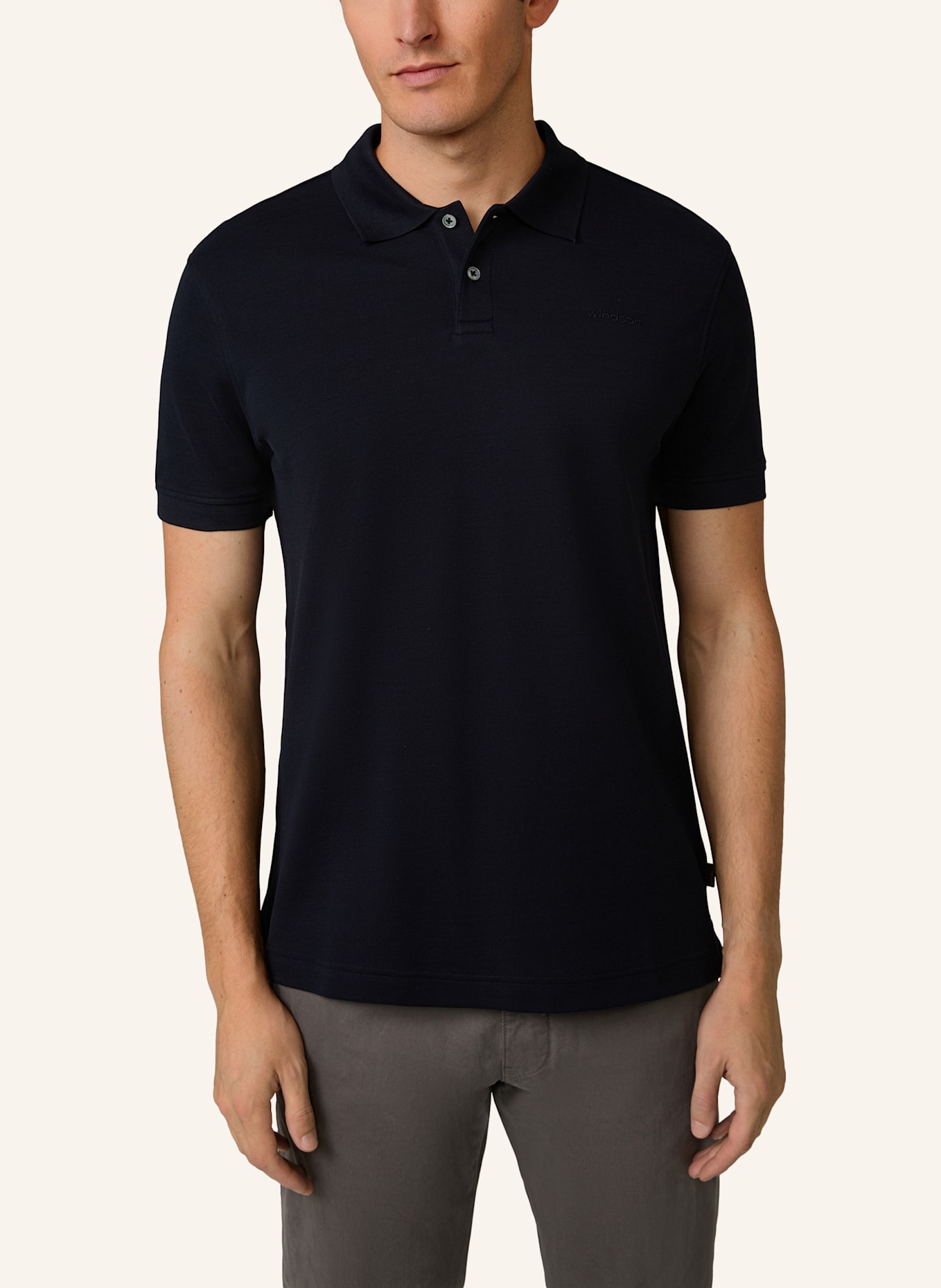 windsor. Poloshirt: DUNKELBLAU