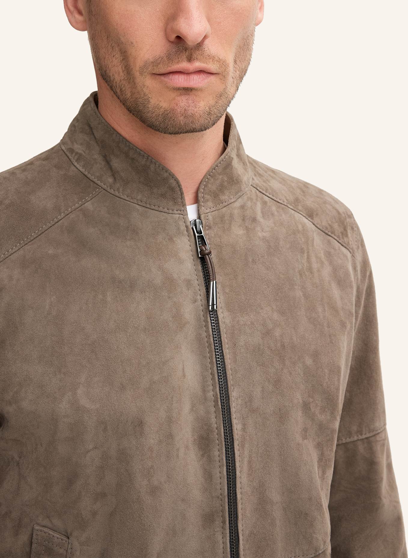 windsor. Lederblouson: GRAU