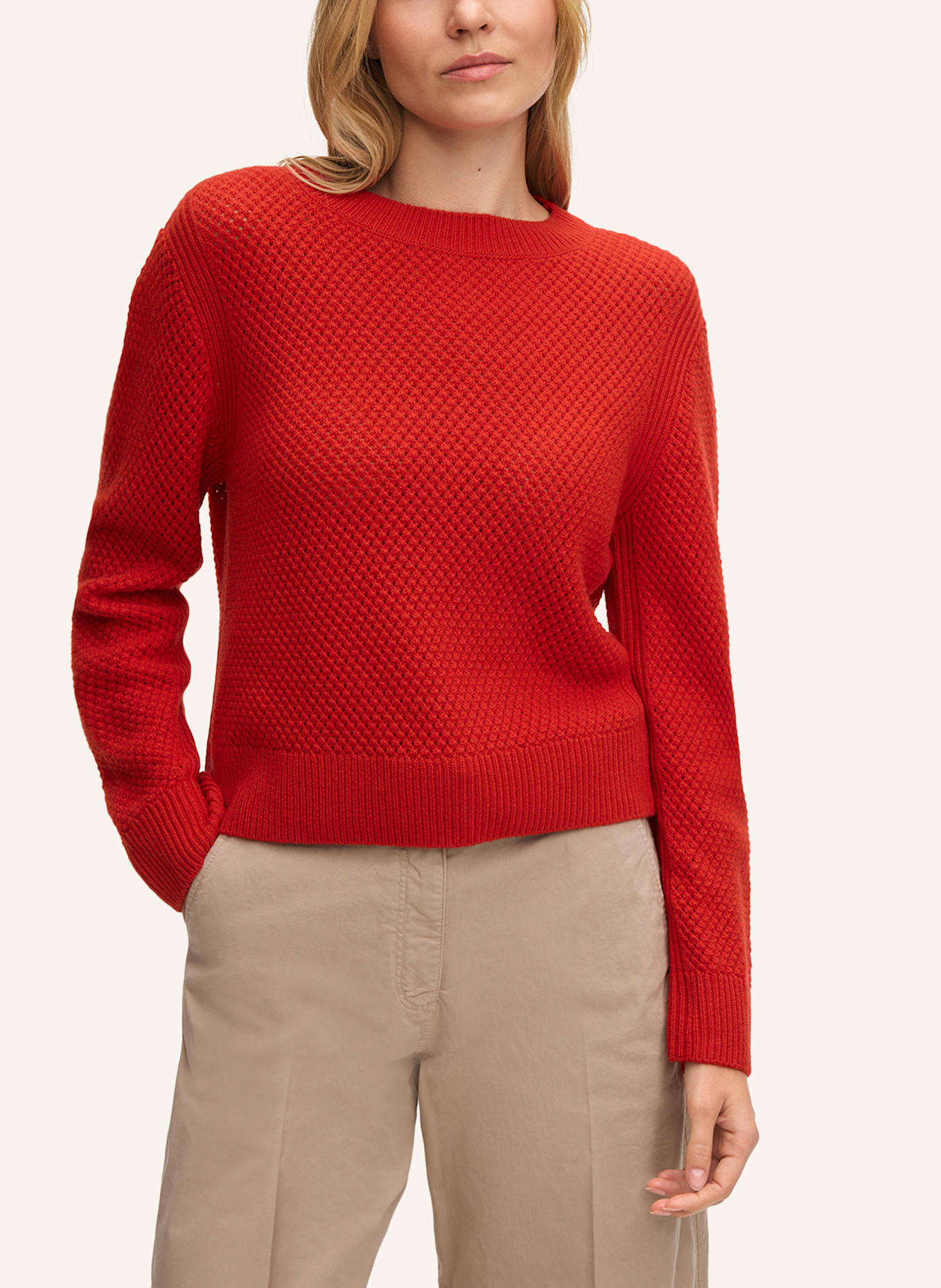 windsor. Strickpullover: ROT