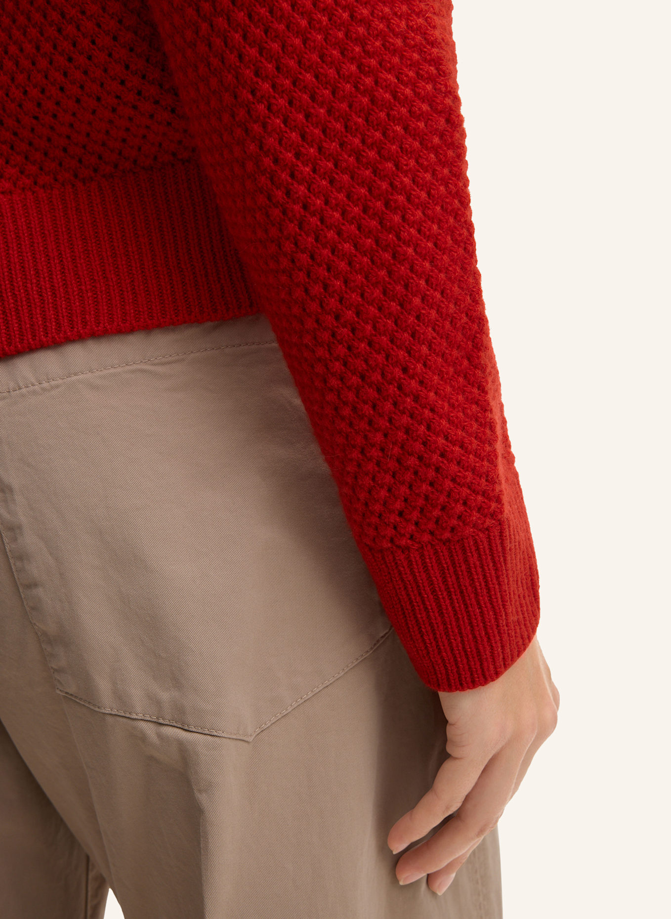 windsor. Strickpullover: ROT