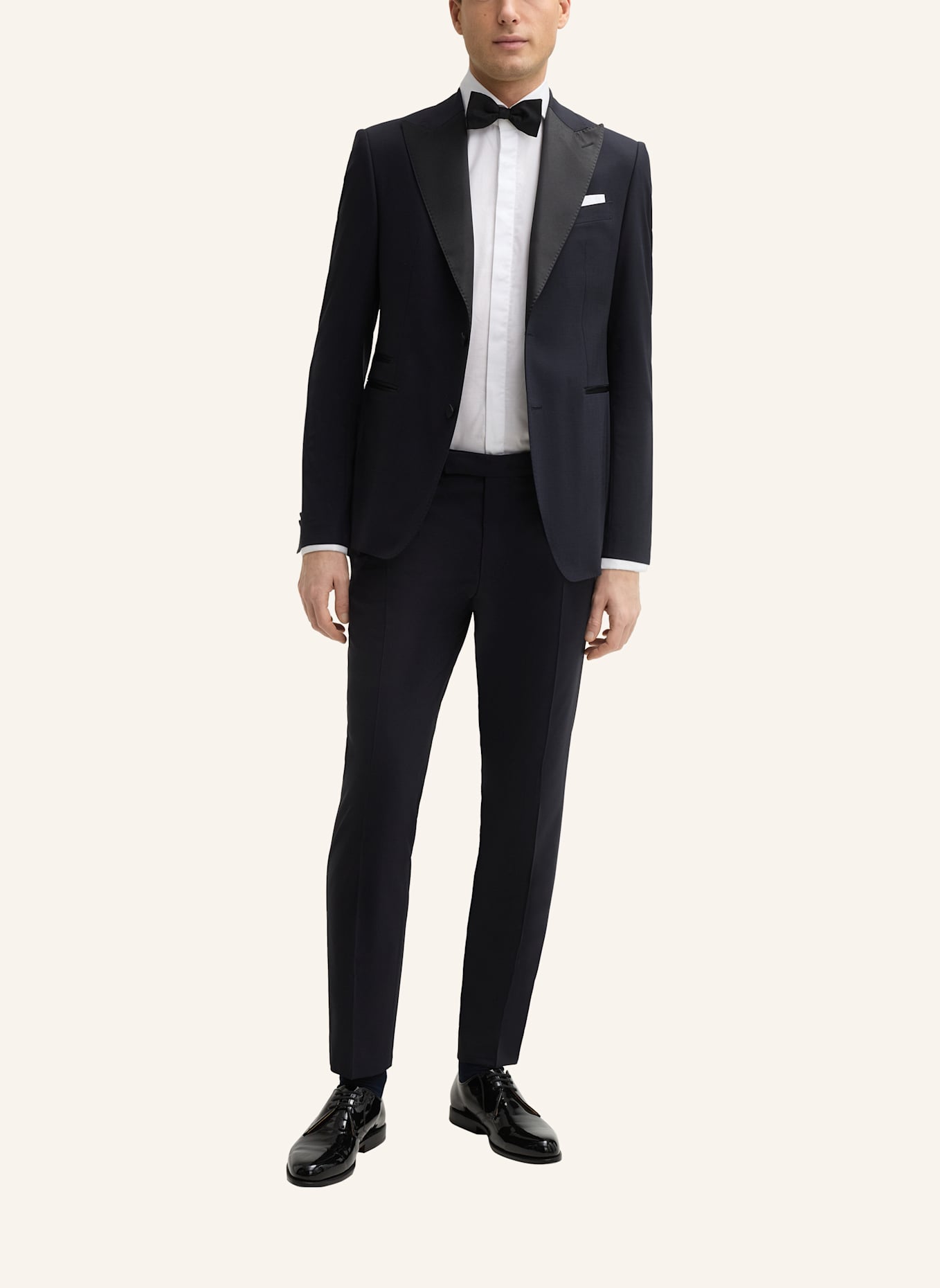 windsor. Smoking-Hose TURO Extra Slim Fit: DUNKELBLAU