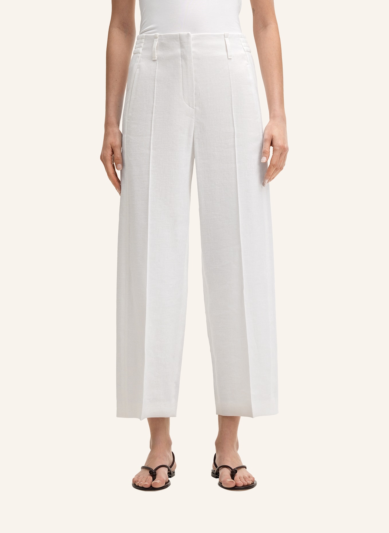 windsor. Bundfaltenhose: WEISS