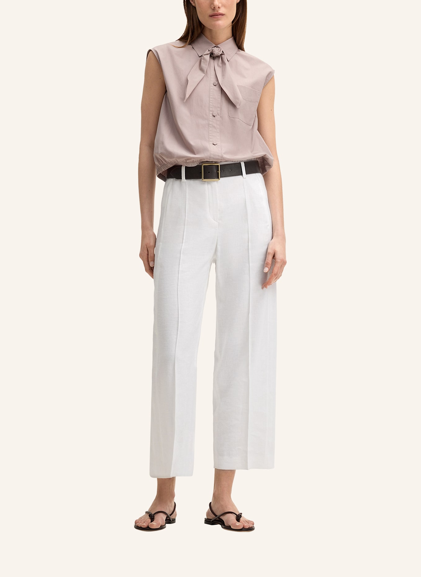 windsor. Bundfaltenhose: WEISS