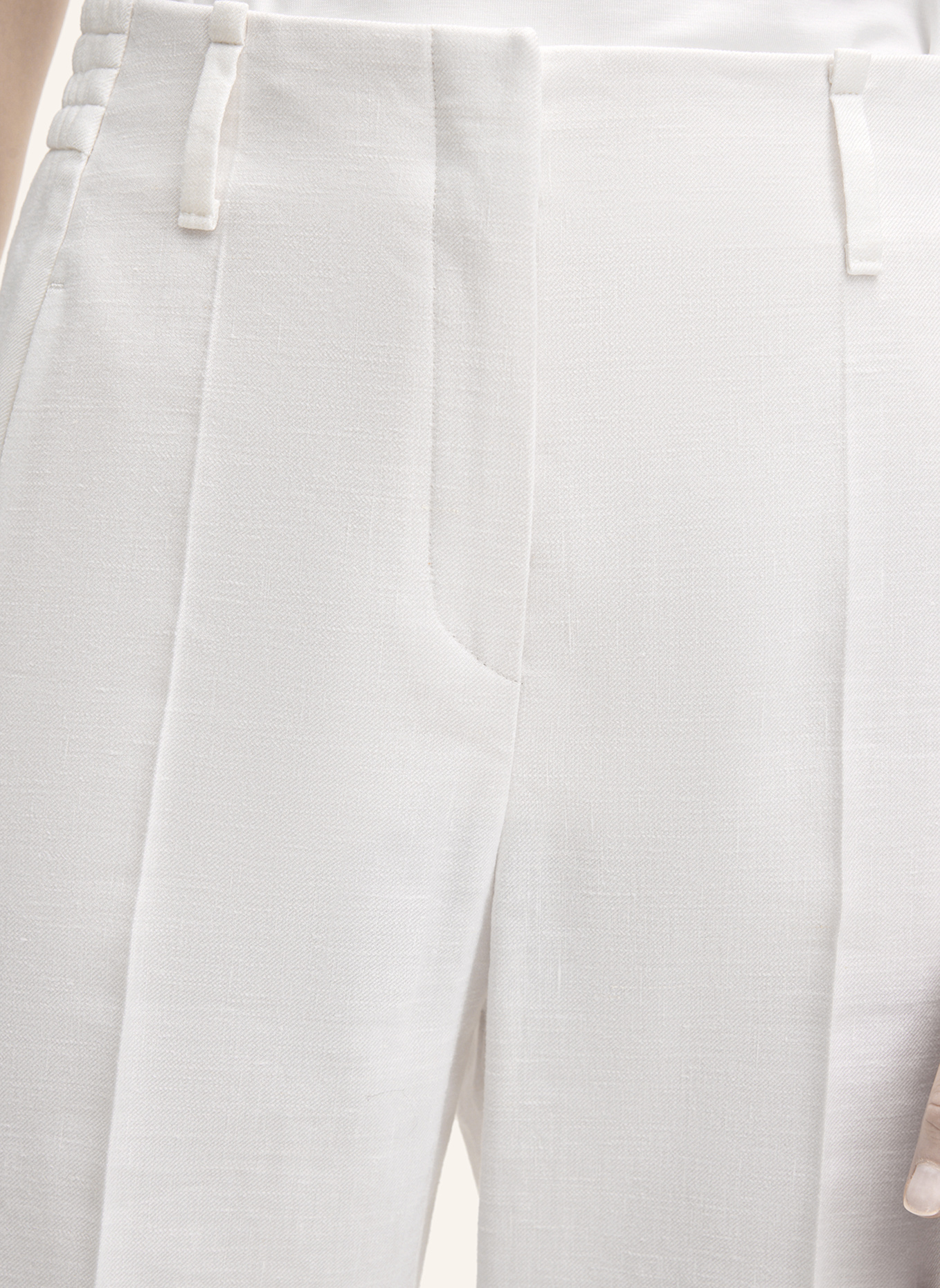 windsor. Bundfaltenhose: WEISS