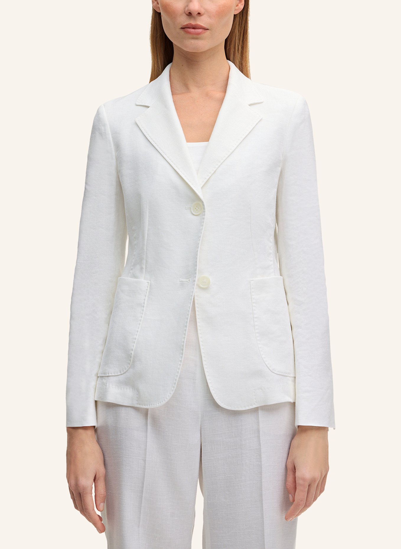 windsor. Blazer mit Leinen: WEISS