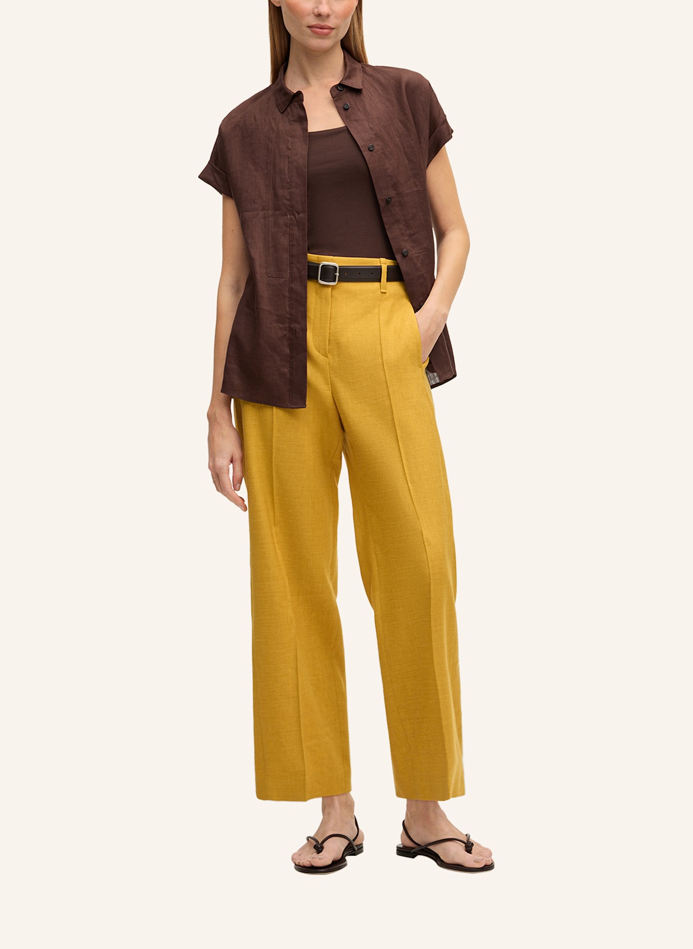 windsor. Bundfaltenhose: GELB