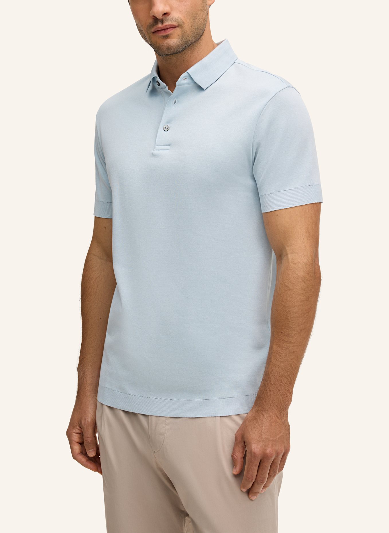 windsor. Jersey-Poloshirt: HELLBLAU