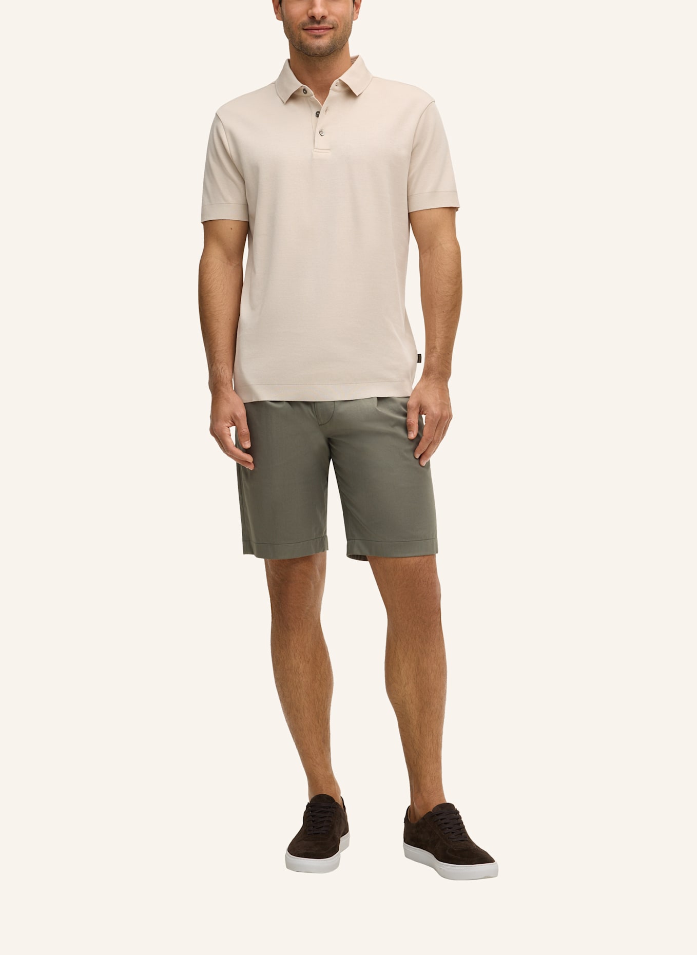 windsor. Jersey-Poloshirt: BEIGE