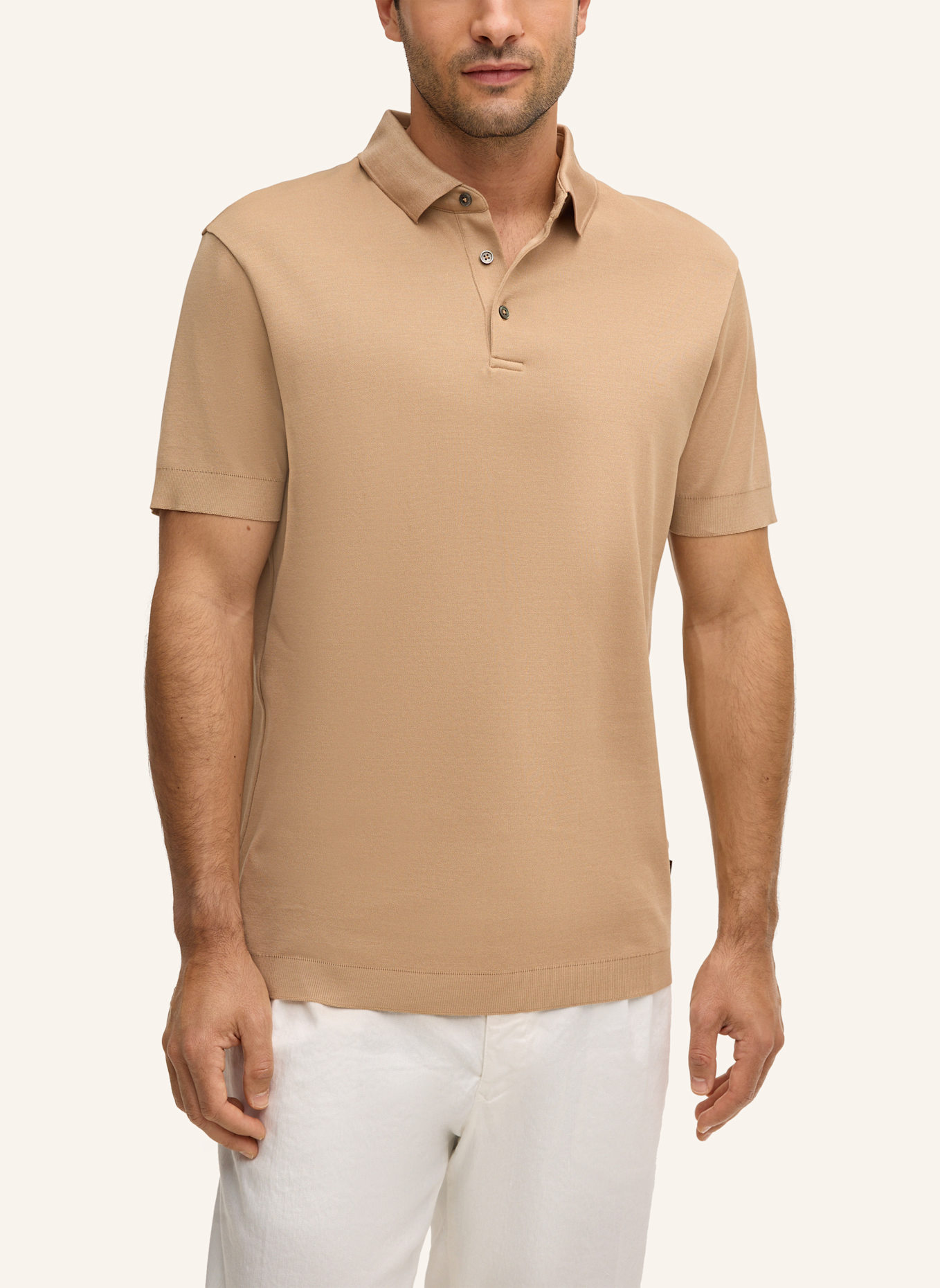 windsor. Jersey-Poloshirt: CAMEL