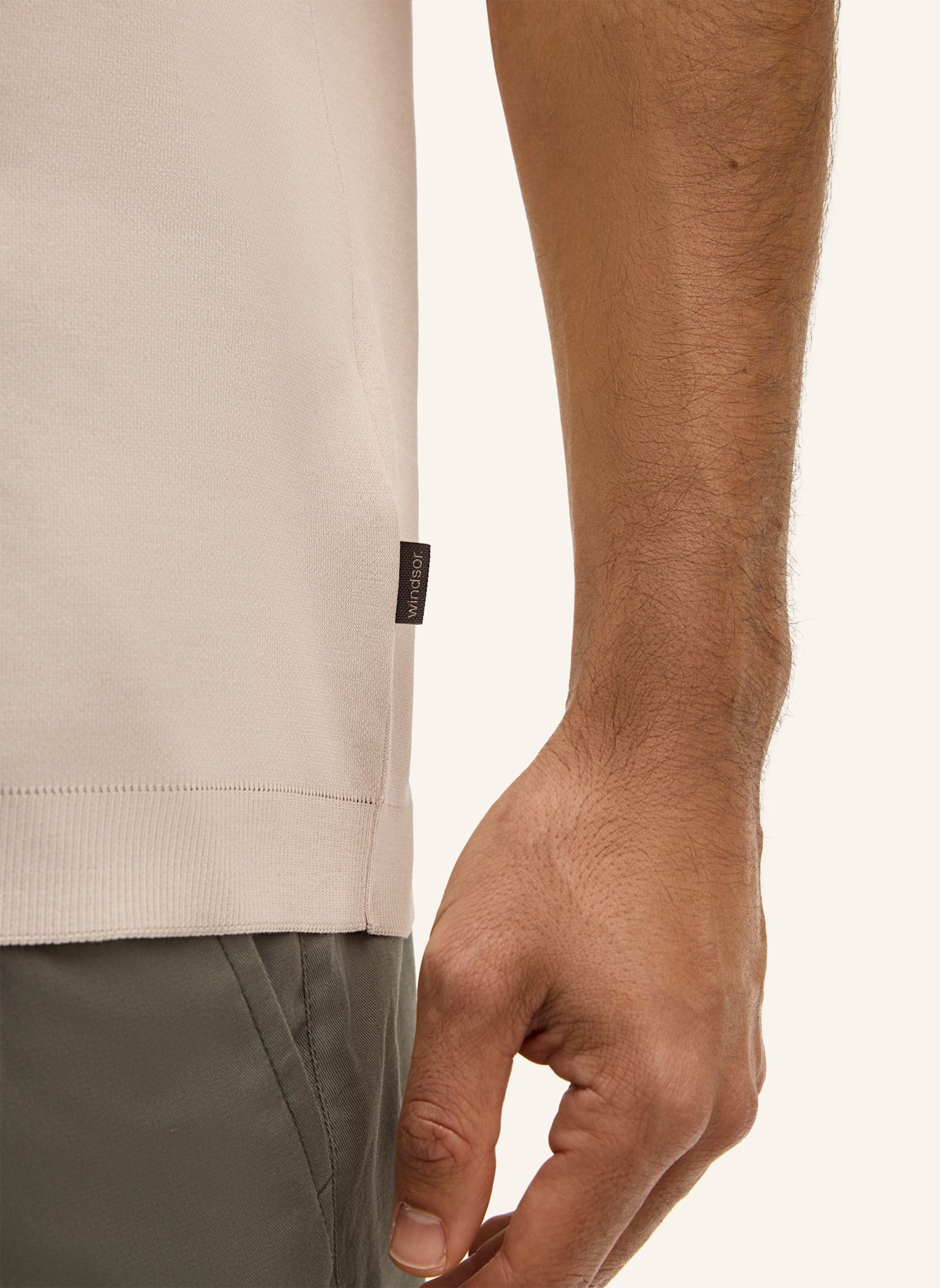 windsor. Jersey-Poloshirt: BEIGE