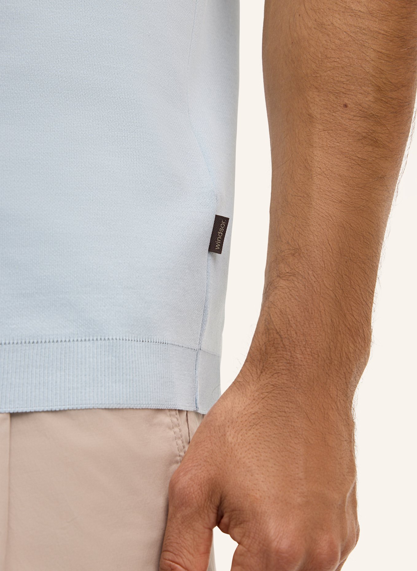 windsor. Jersey-Poloshirt: HELLBLAU