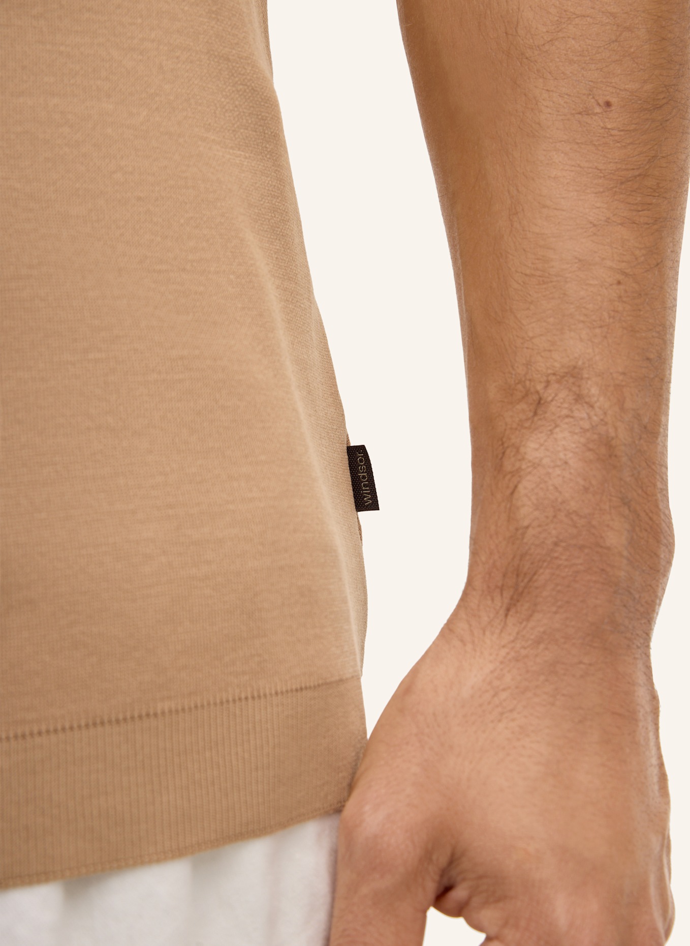 windsor. Jersey-Poloshirt: CAMEL