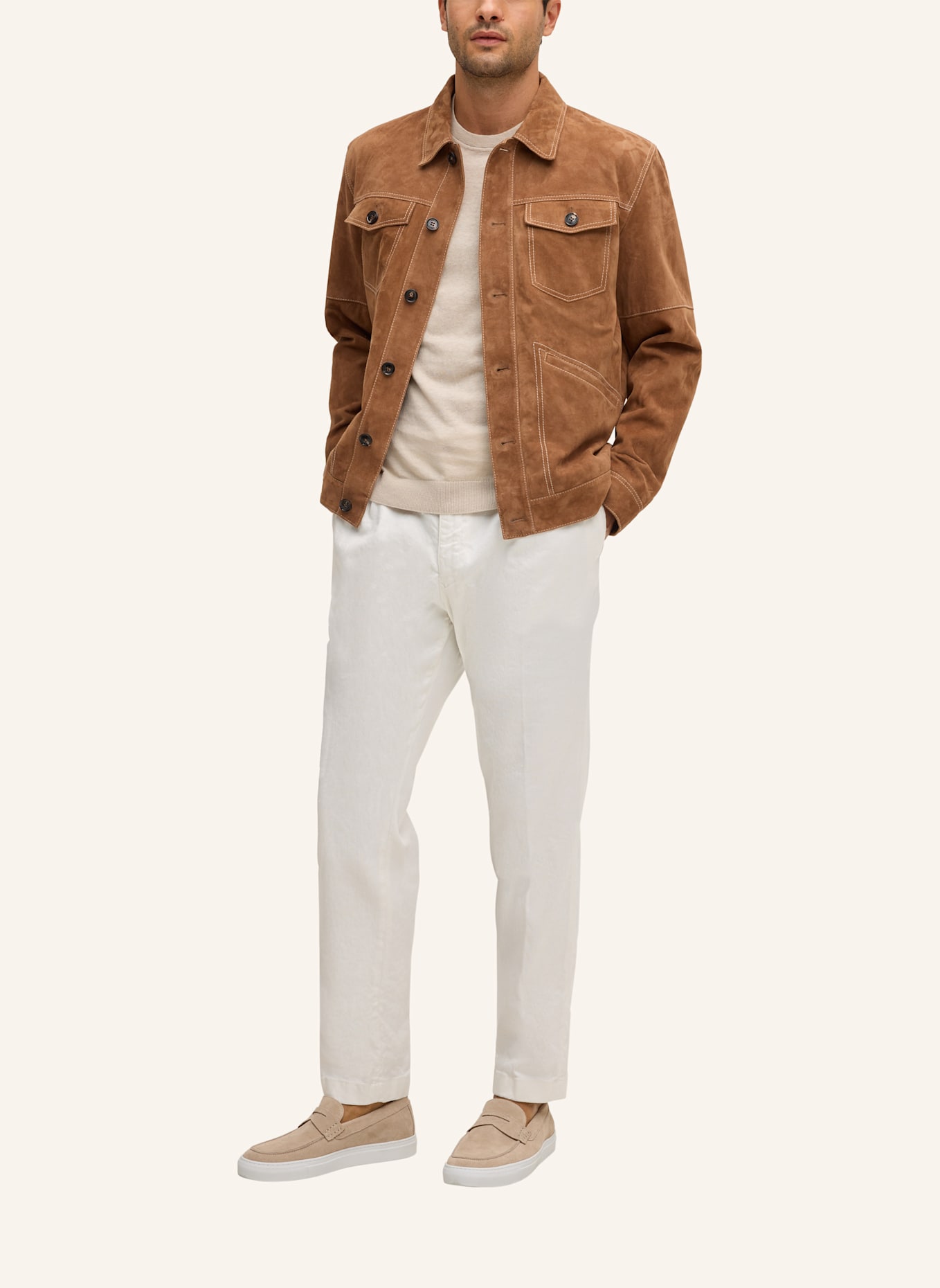 windsor. Lederjacke: CAMEL