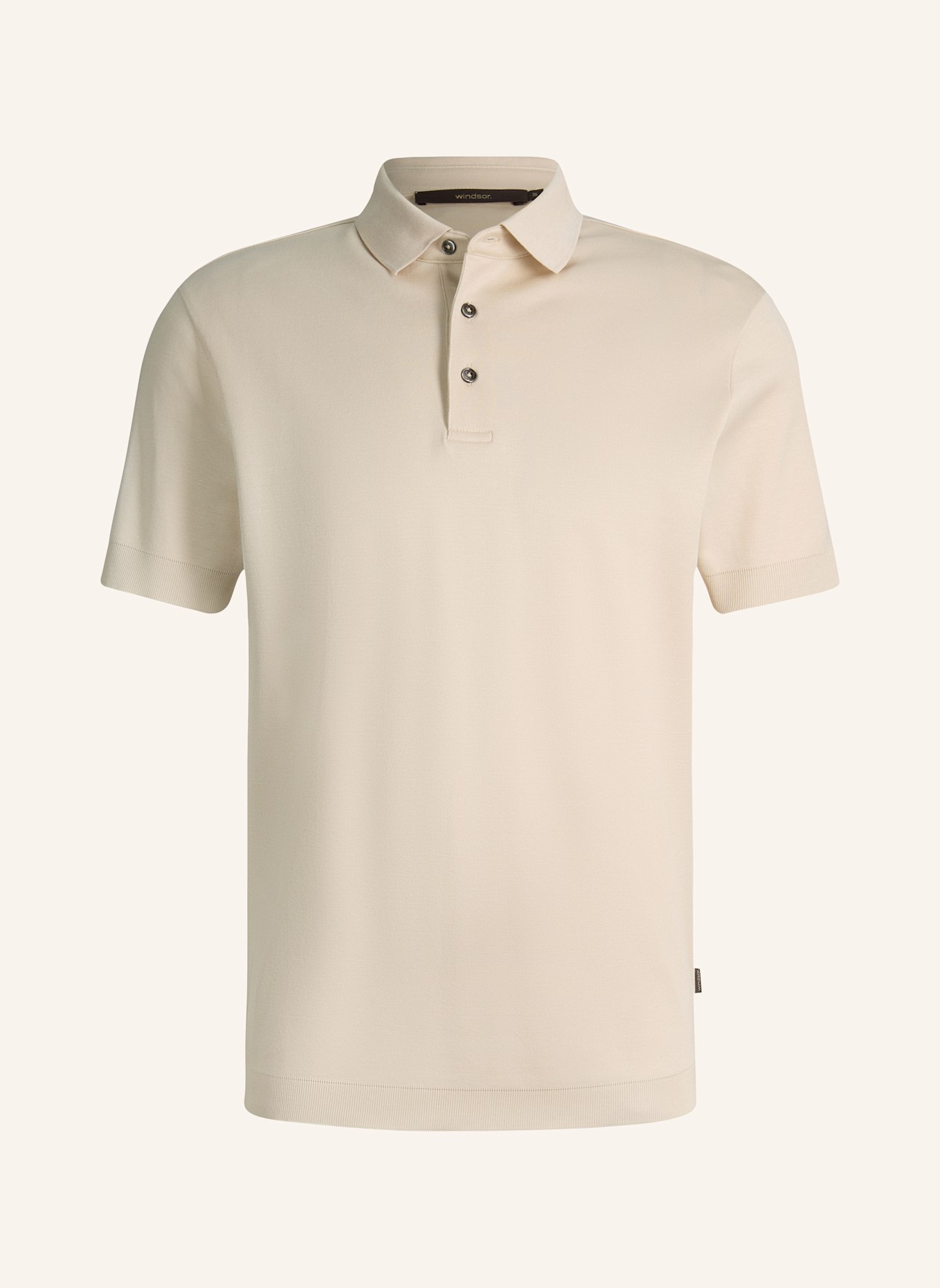 windsor. Jersey-Poloshirt: BEIGE