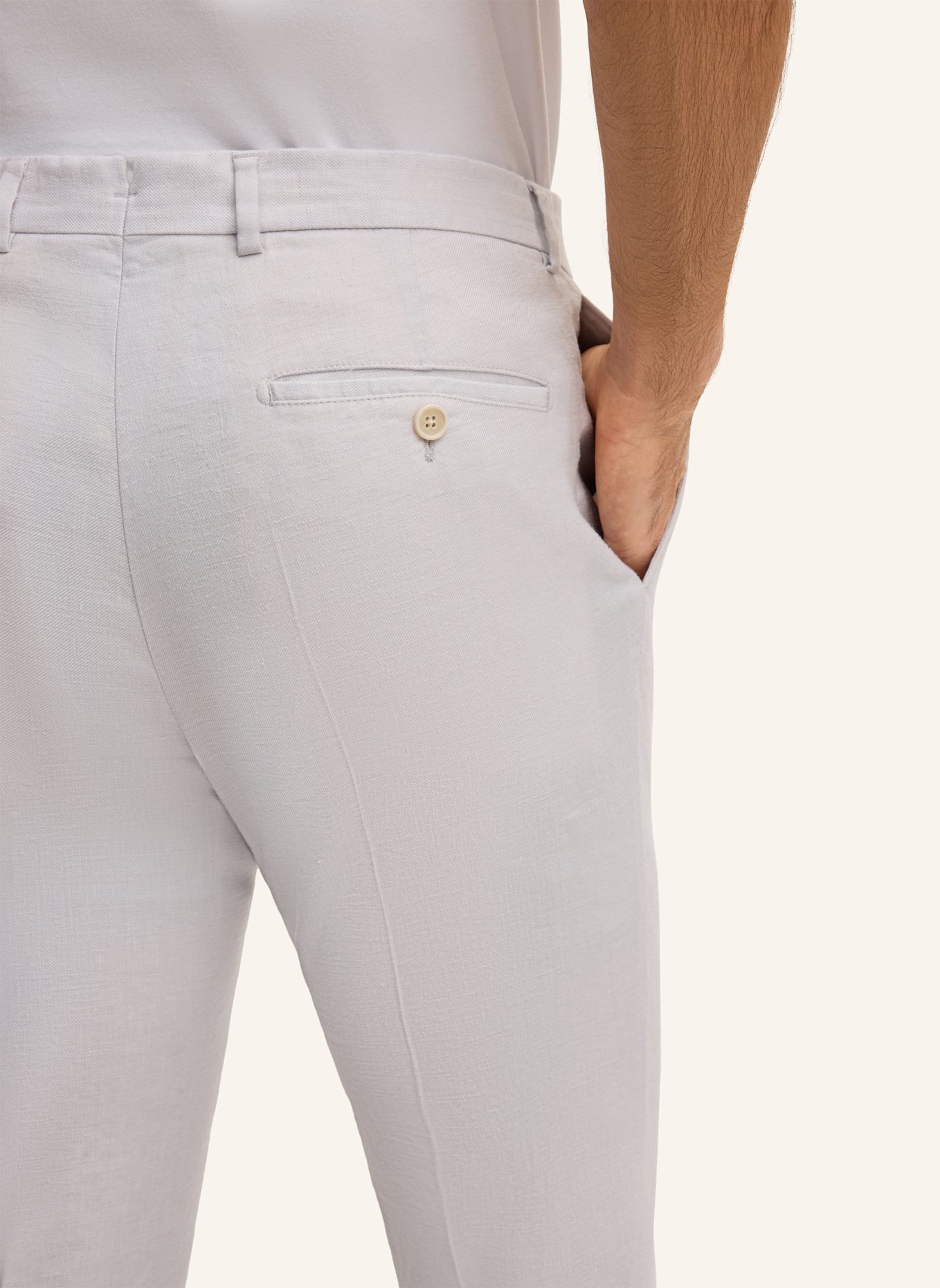 windsor. Anzughose SILVI Extra Slim Fit mit Leinen: HELLGRAU