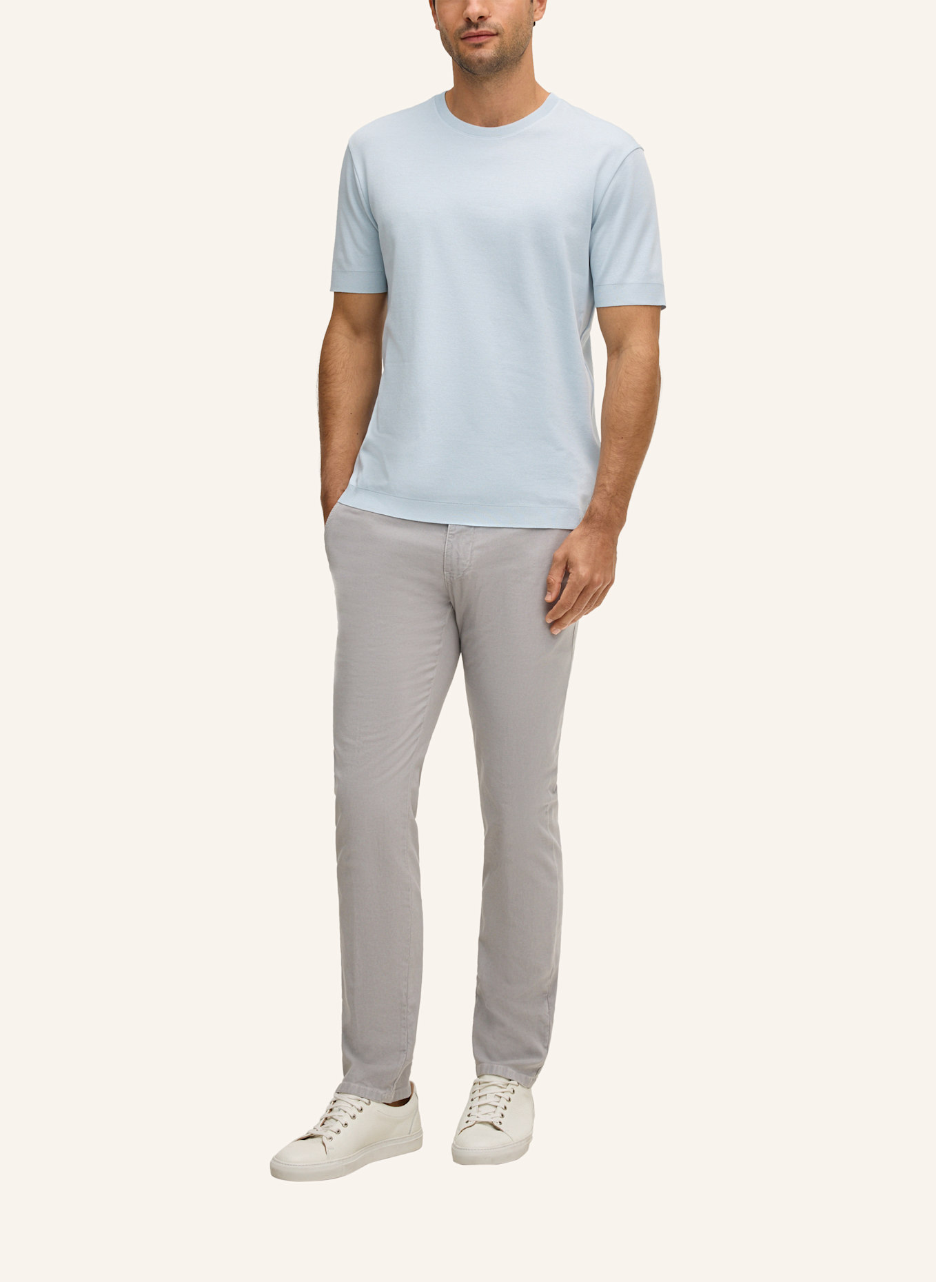 windsor. Strickshirt FLORO: HELLBLAU